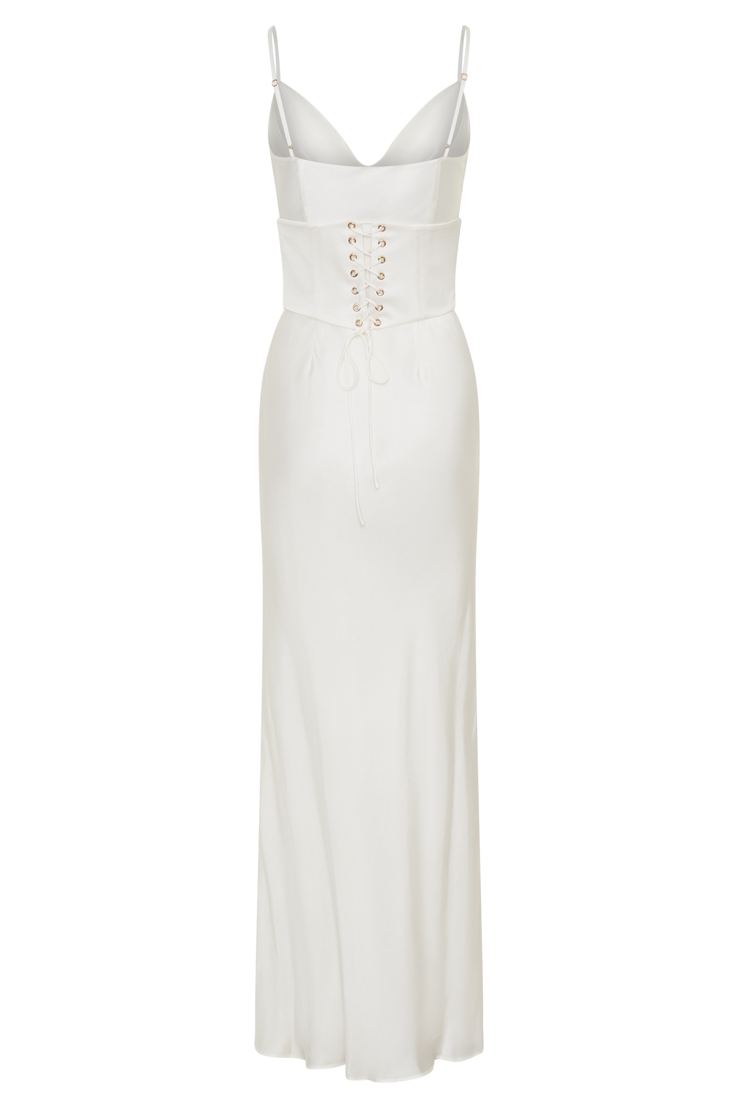 Seraphine Corset Satin Maxi Dress - Ivory