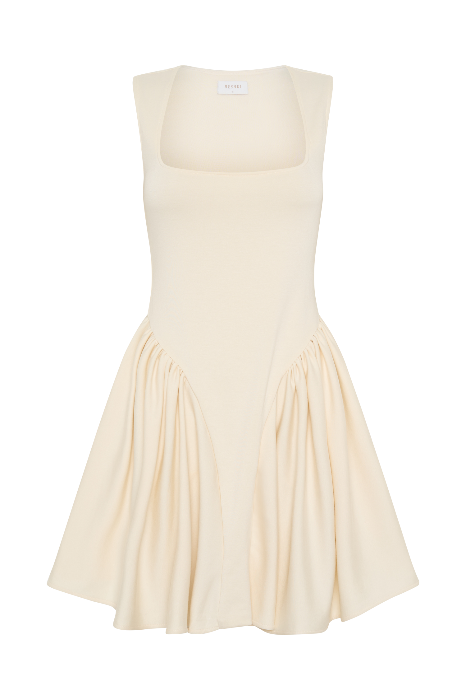 Sharon Scuba Jersey Mini Dress - Ivory #8