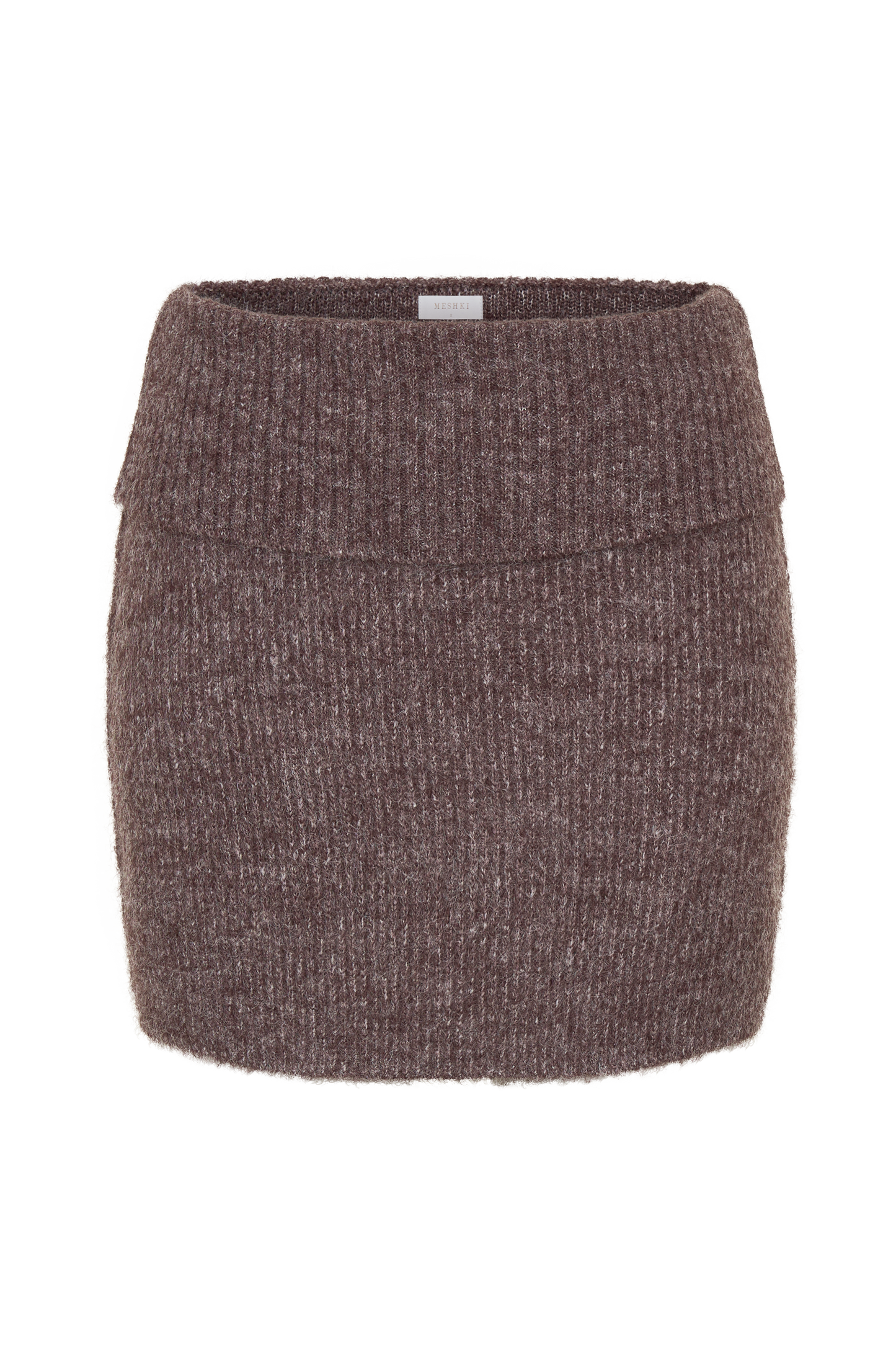 Skylaine Knit Mini Skirt - Brown Marle