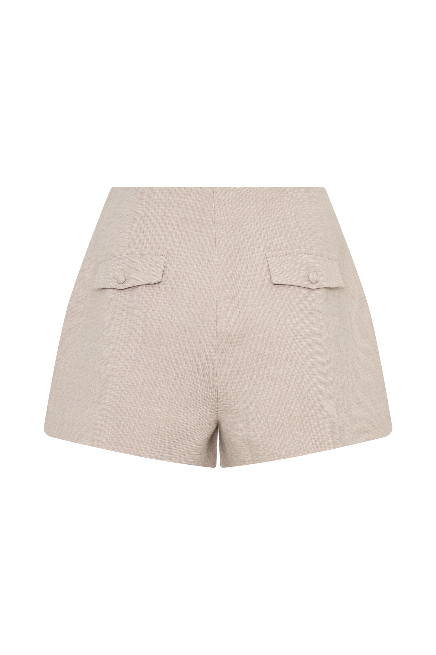Solenne Suiting Shorts - Natural Marle
