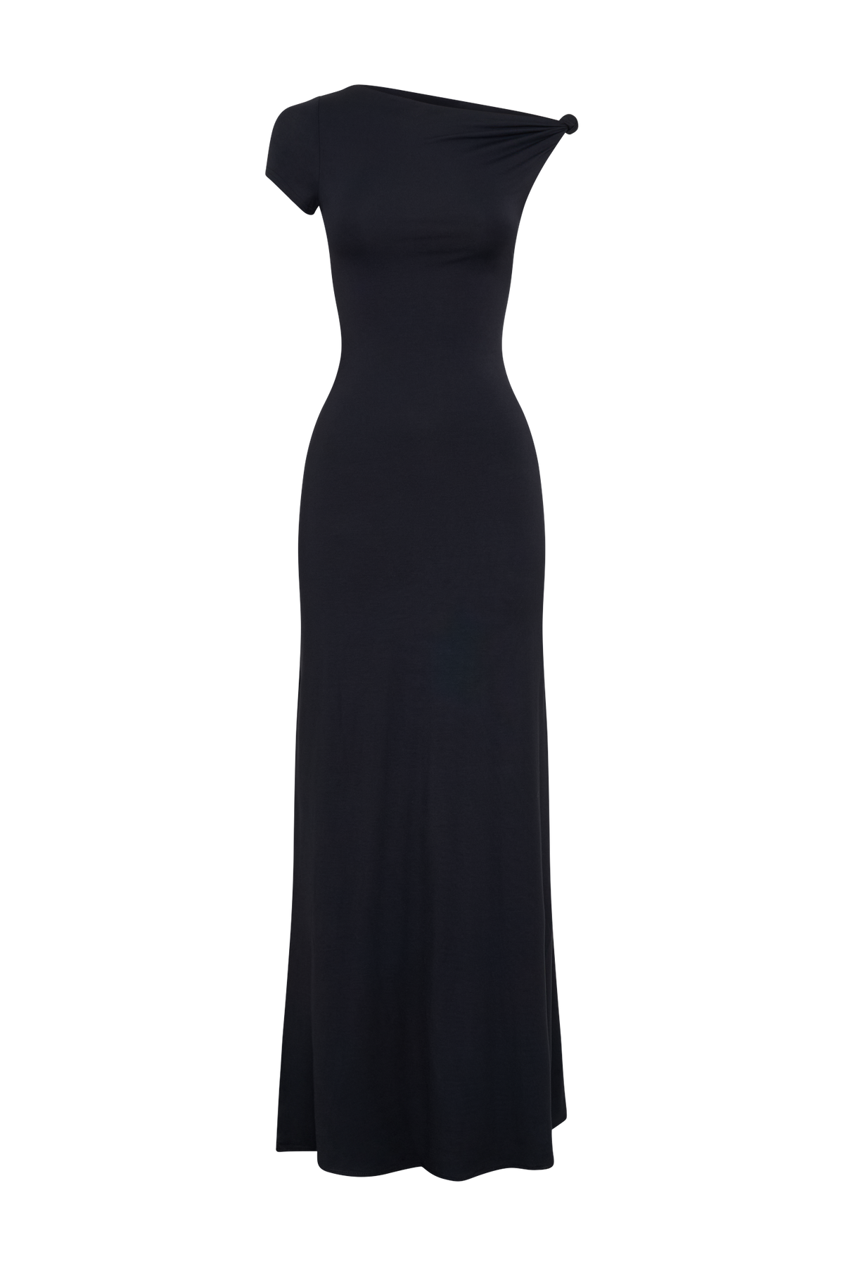 Tamsin Short Sleeve Modal Maxi Dress - Black
