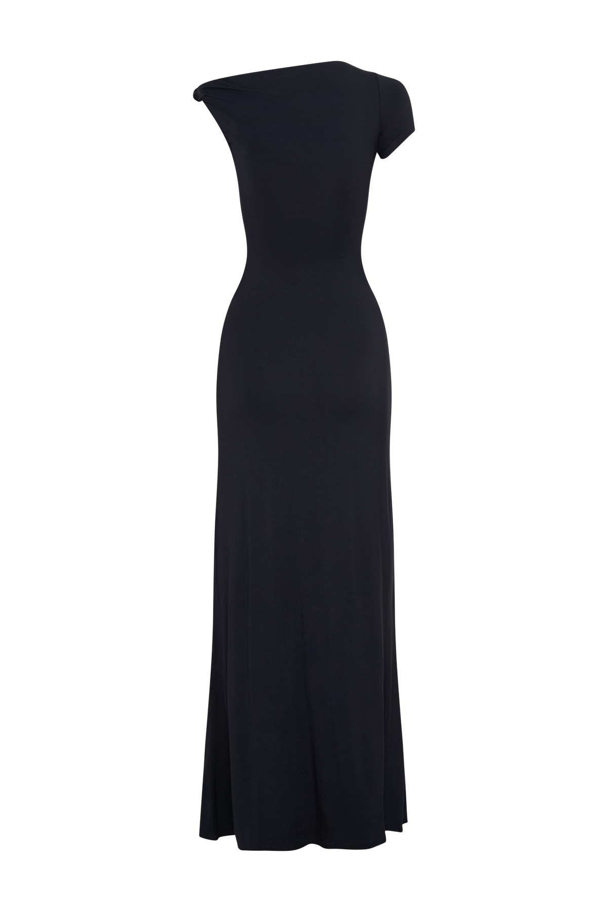 Tamsin Short Sleeve Modal Maxi Dress - Black