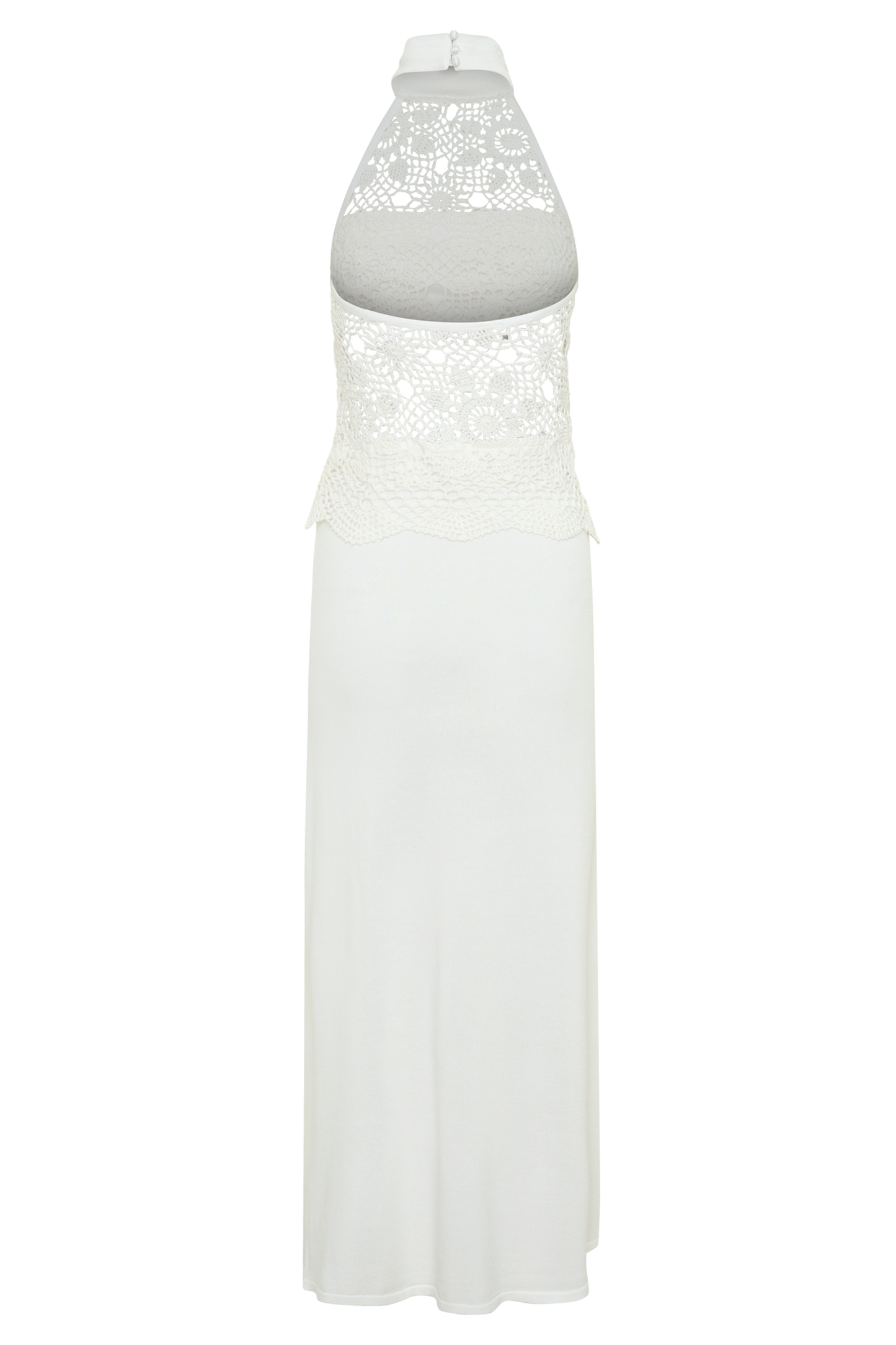 Tessie Knit & Crochet Maxi Dress - Ivory