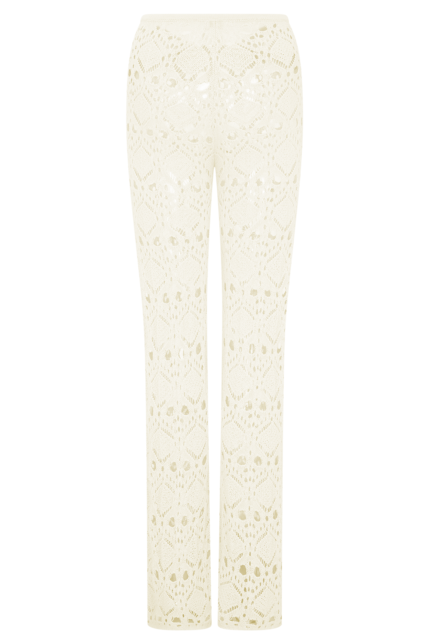 Trena Crochet Knit Pants - Ivory