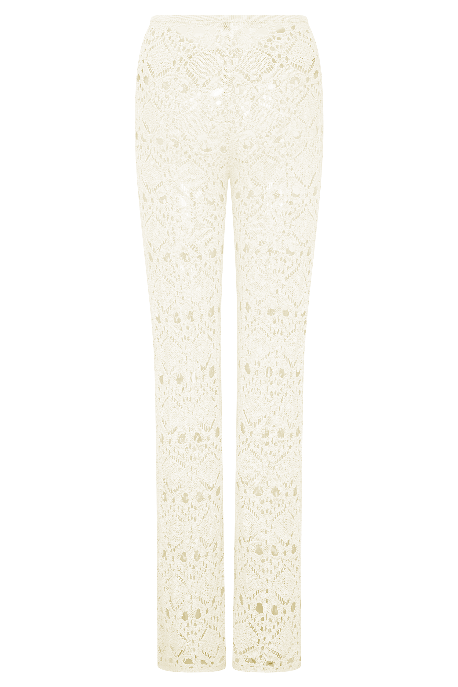Trena Crochet Knit Pants - Ivory #8