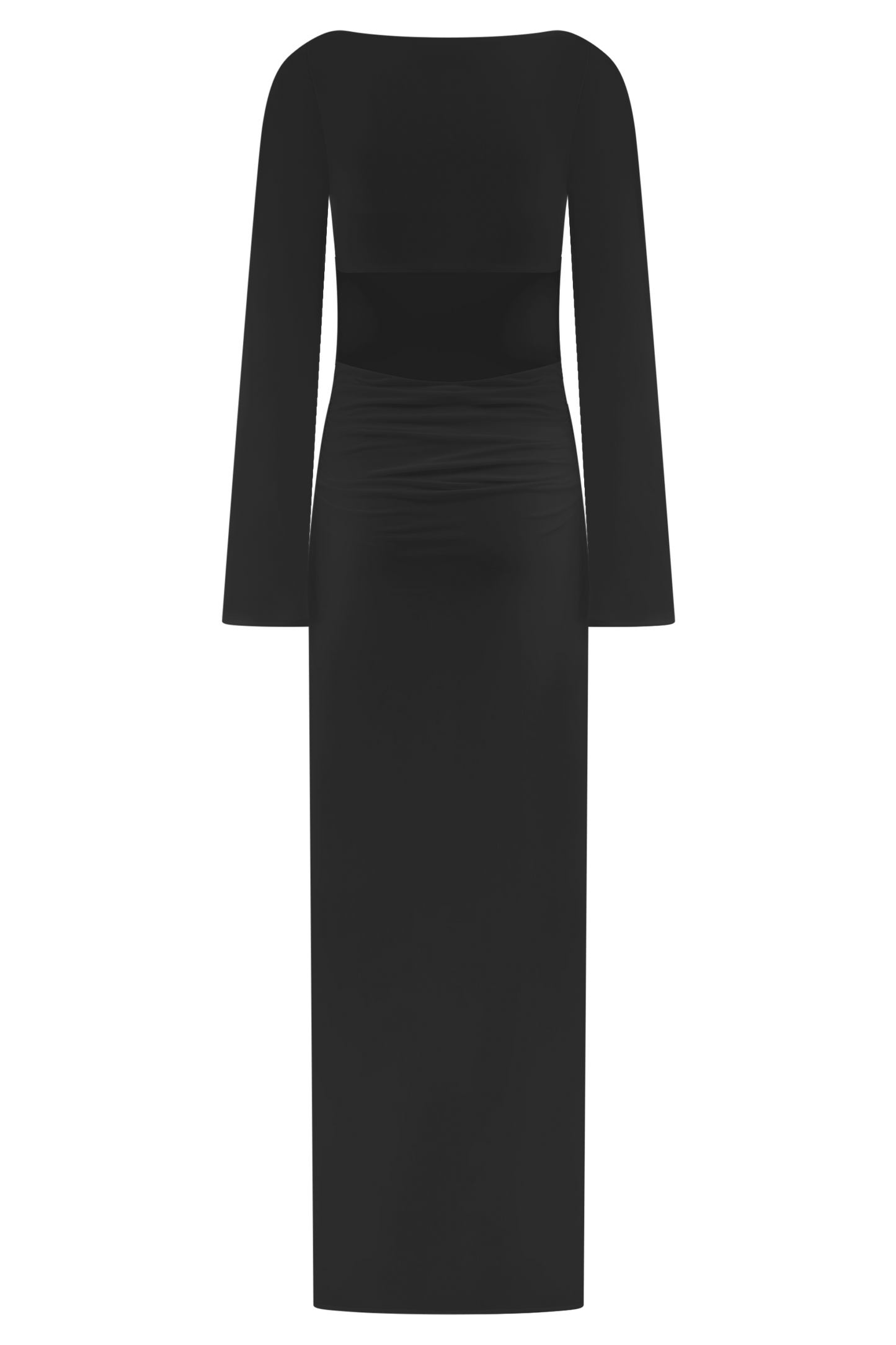 Vienna Slinky Cut Out Maxi Dress - Black