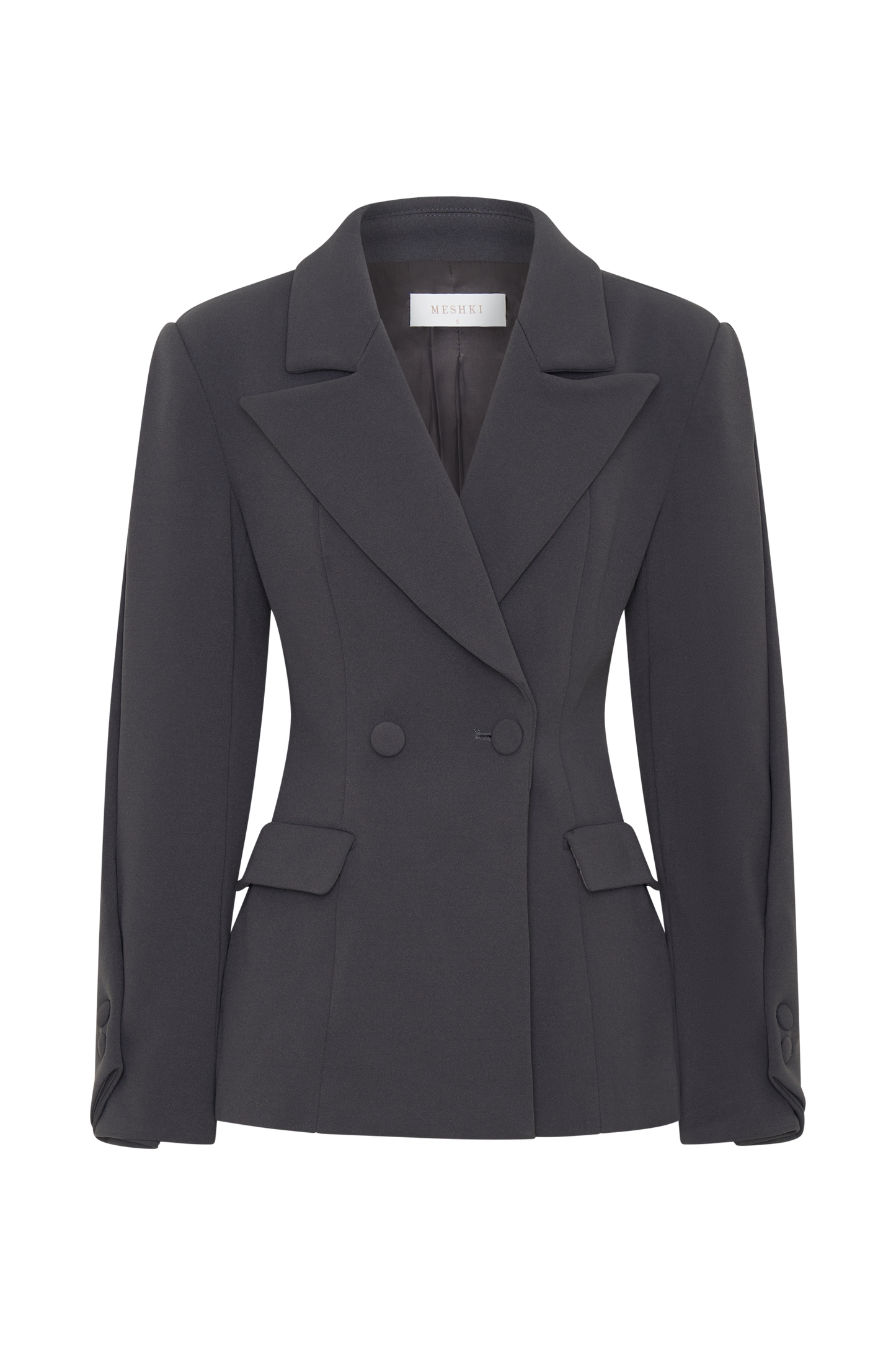 Wesley Structured Blazer - Charcoal Shadow