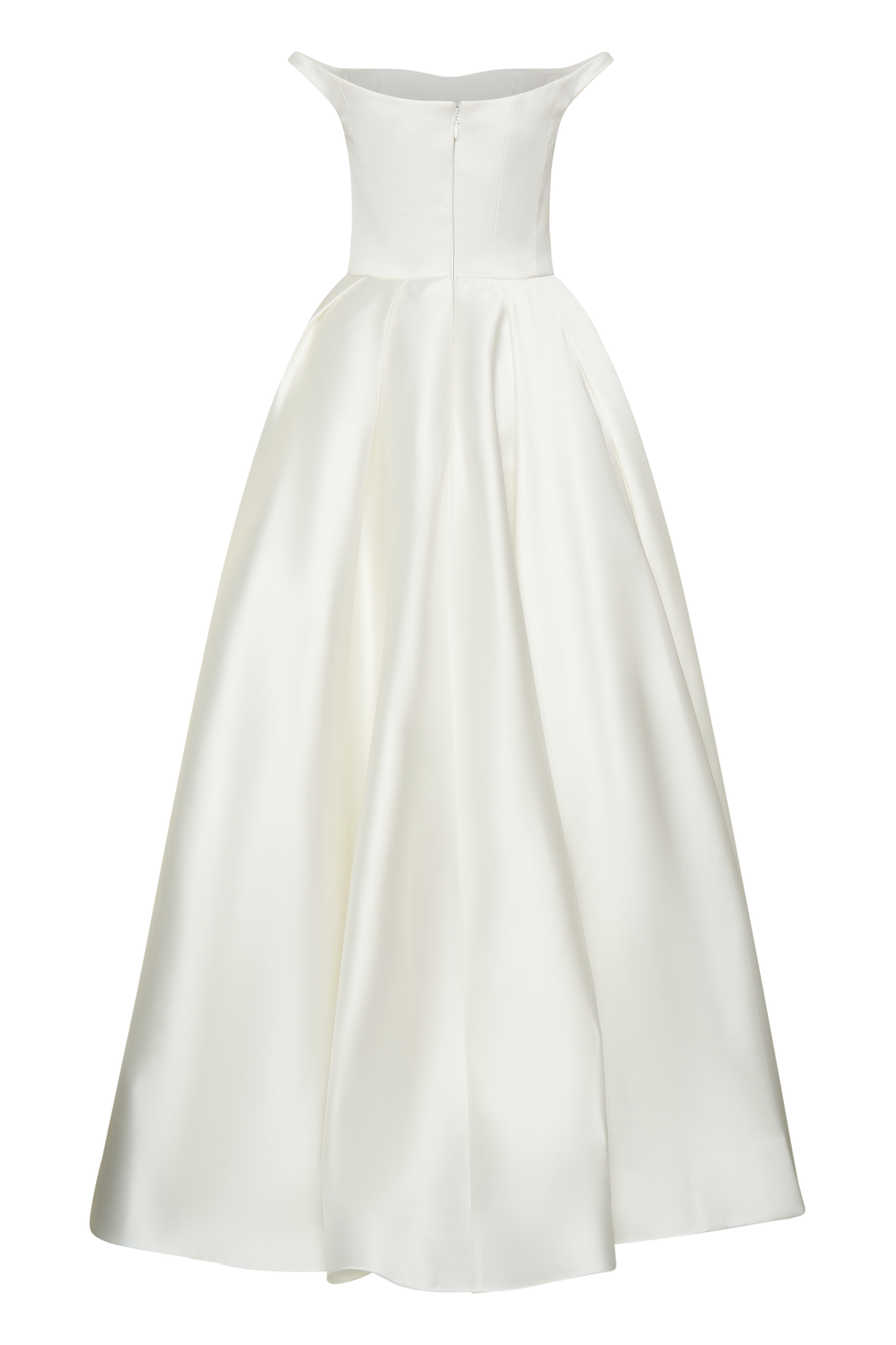 Willow Off Shoulder Satin Maxi Gown - White