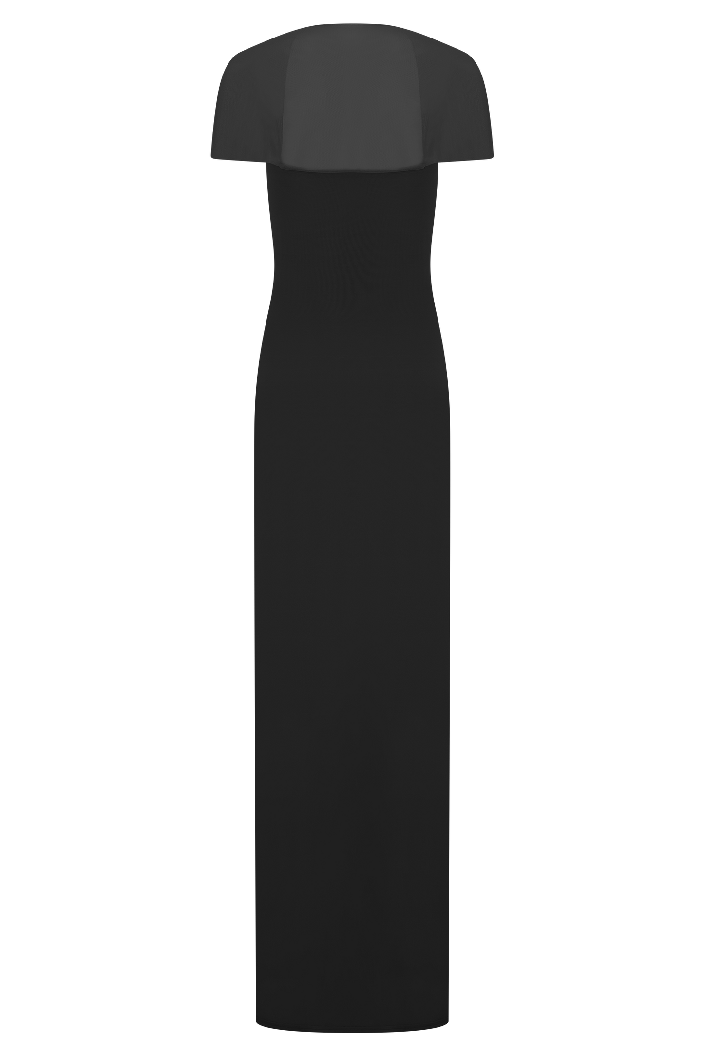 Wyatt Slinky And Mesh Maxi Dress - Black