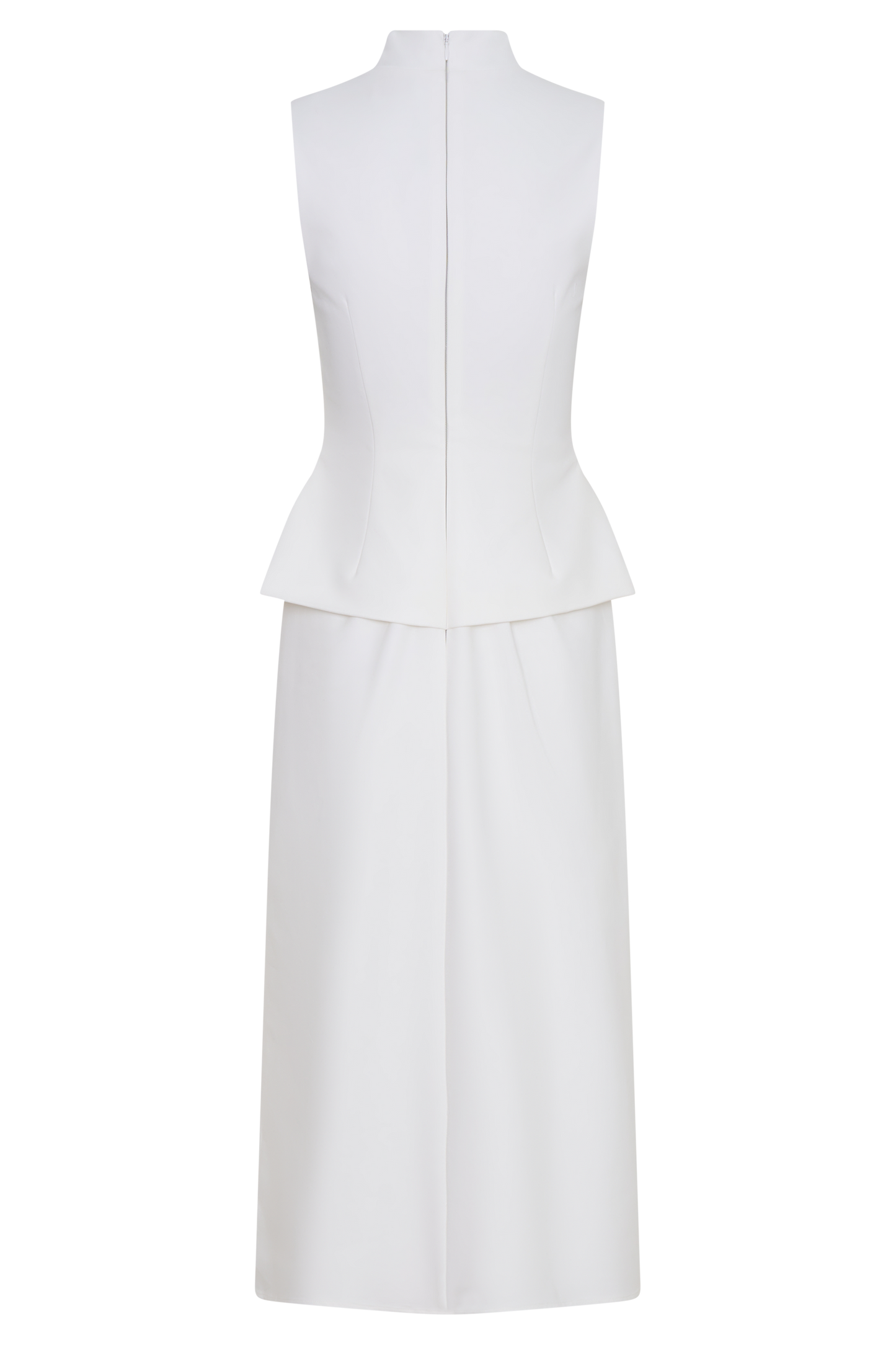 Yanina Cotton Halter Midi Dress - White