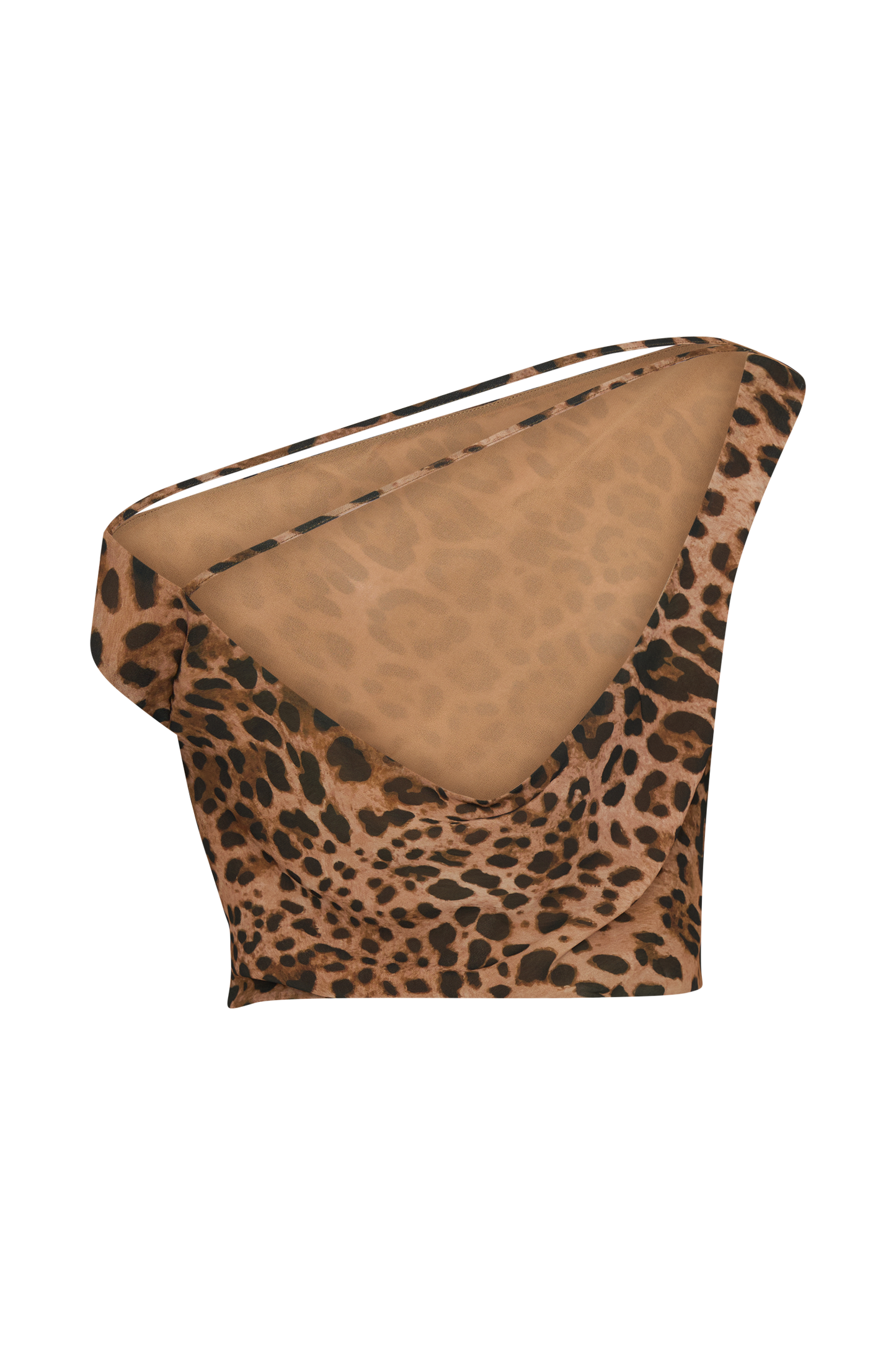 Yvonne Chiffon Off Shoulder Top - Leopard Print