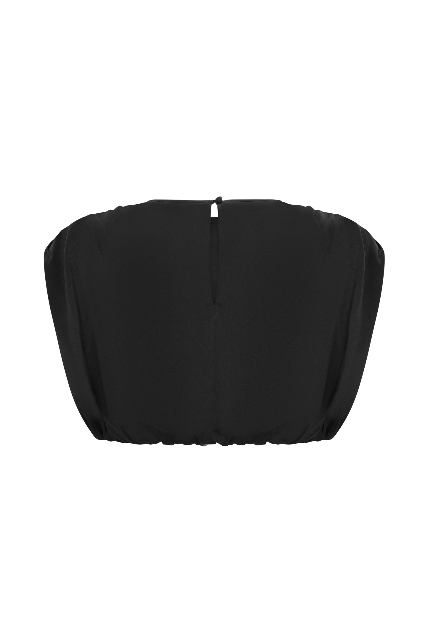 Zendaya Silk Crop Top - Black