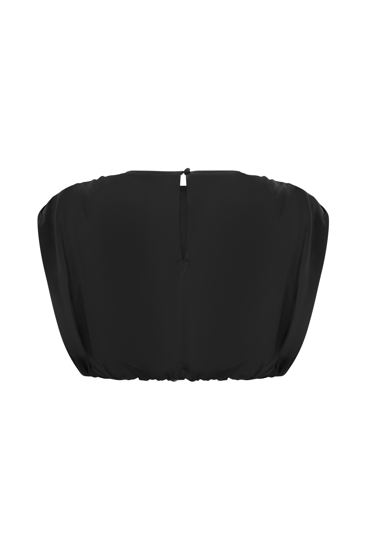 Zendaya Silk Crop Top - Black