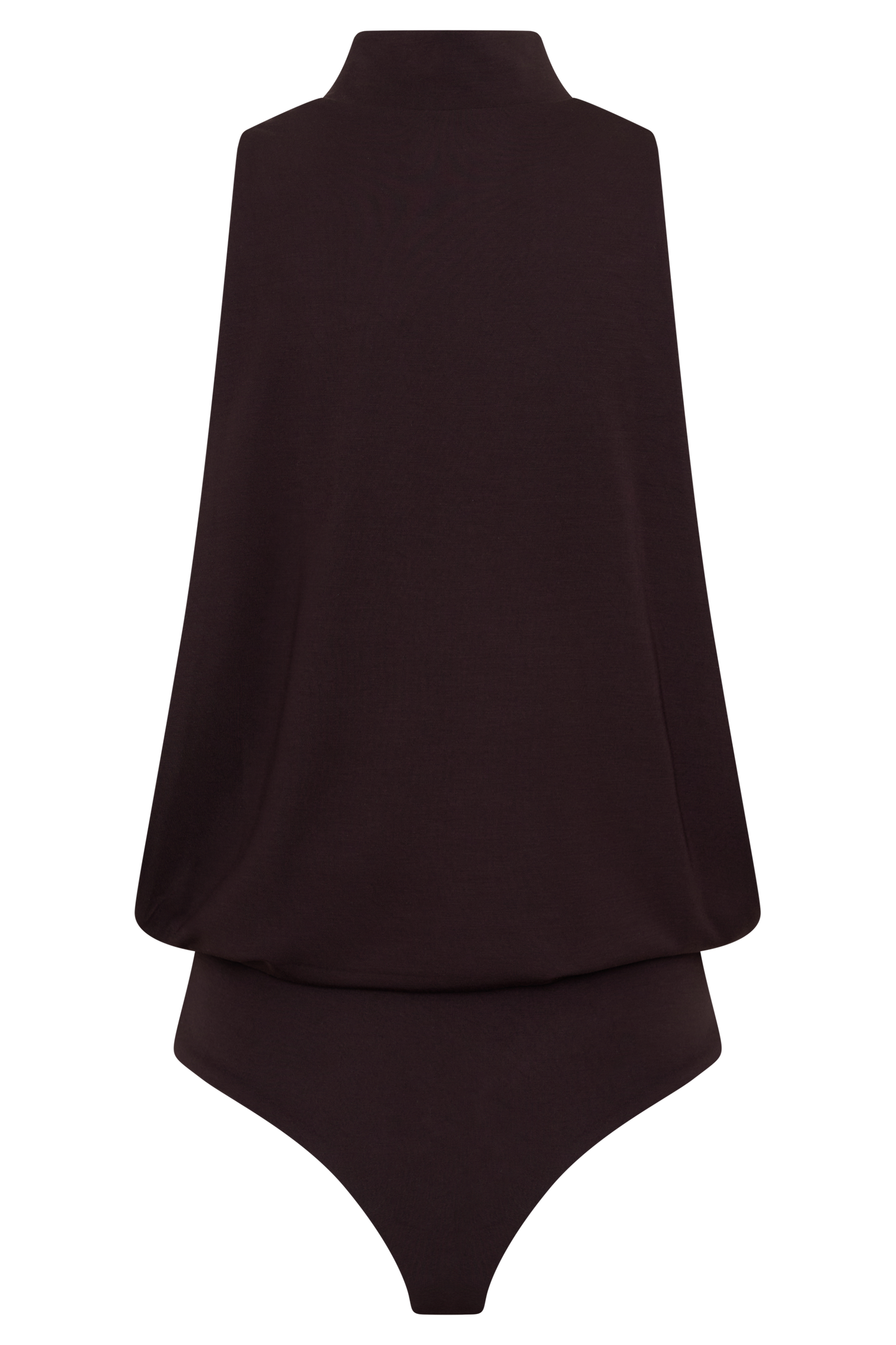 Laurelle Sleeveless Modal Draped Bodysuit - Chocolate