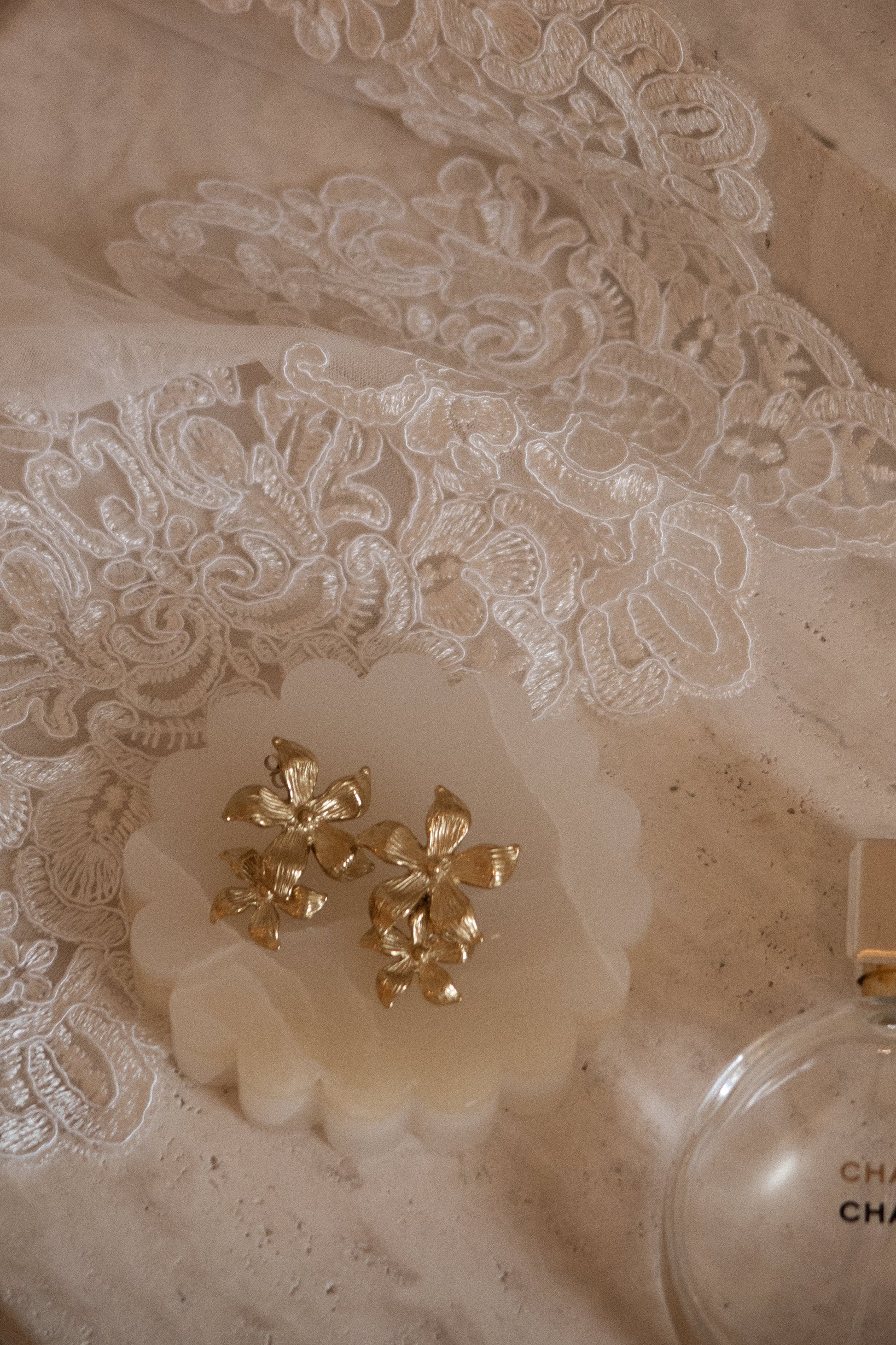 Infatuated Drop Flower Earrings - Gold #7