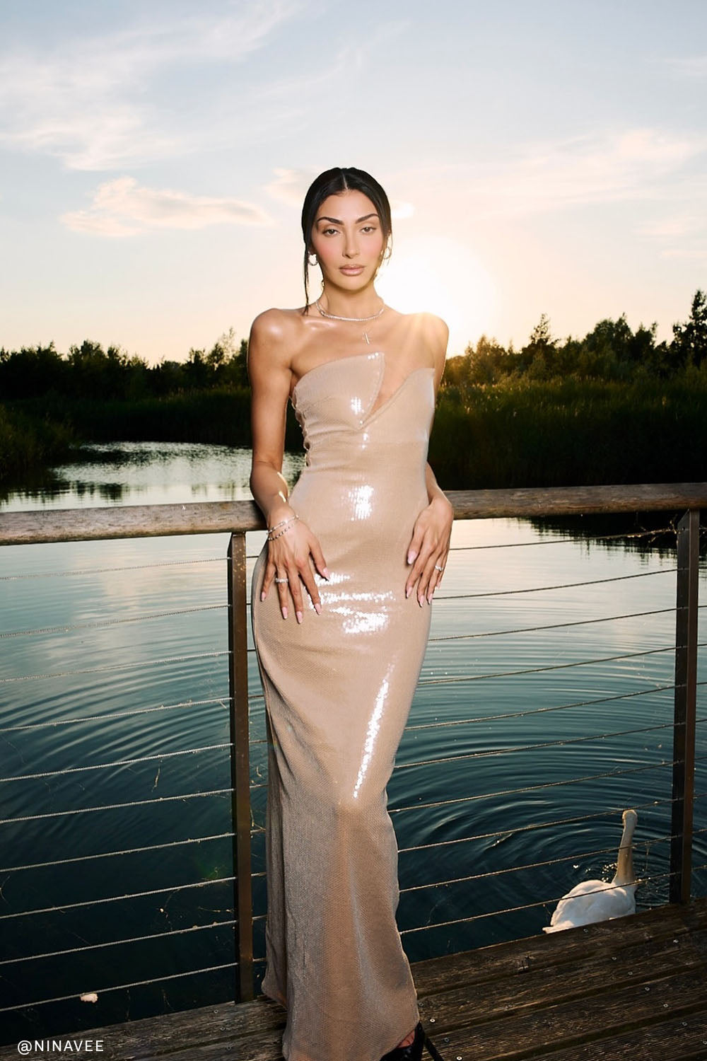 glitter maxi dress uk Winston Strapless Sequin - Taupe burgundy evening dress
