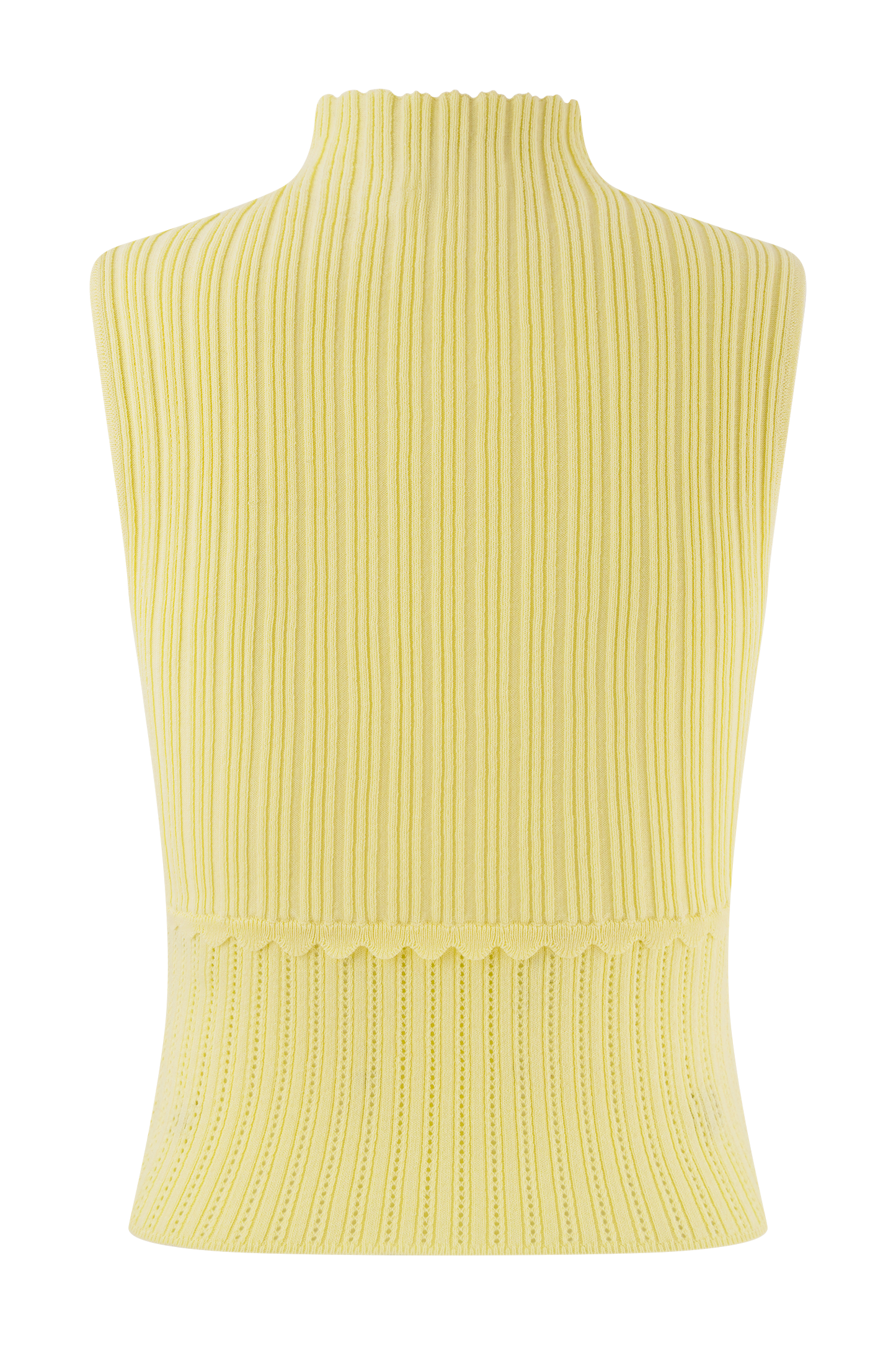 Indy Pointelle Knit Top - Lemon