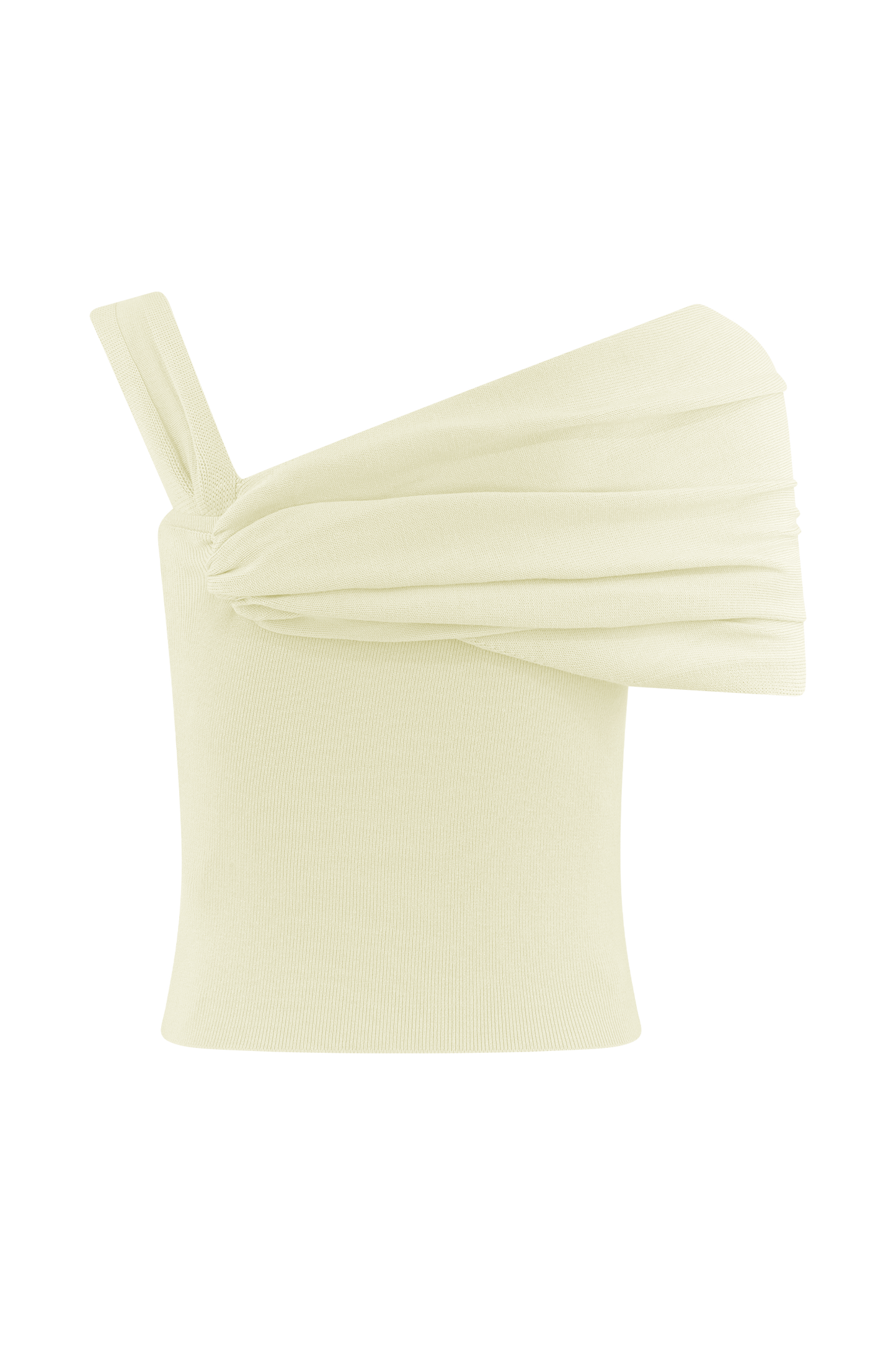 Irene Gathered Knit Top - Ivory