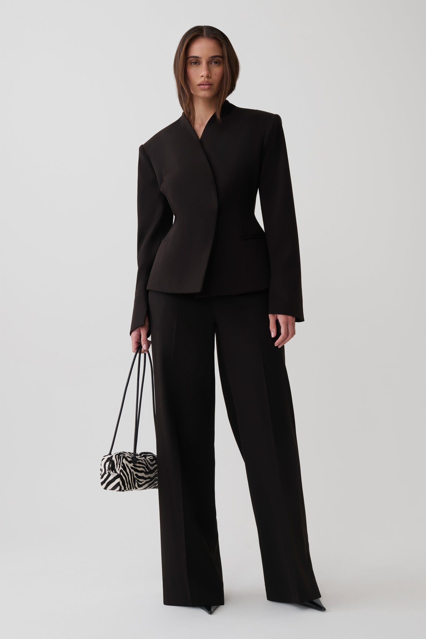 Katherine Suiting Structured Blazer - Black