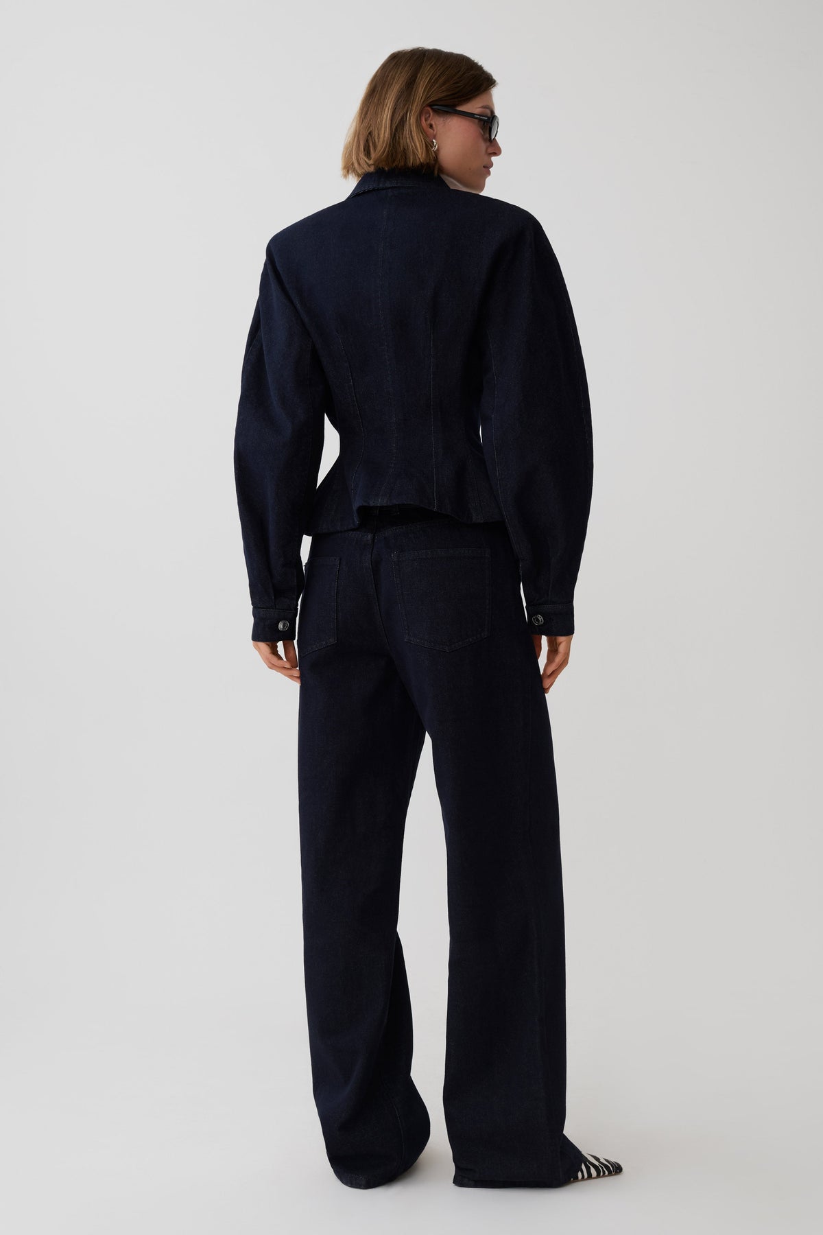 Mariah Denim Zip Jacket - Dark Indigo