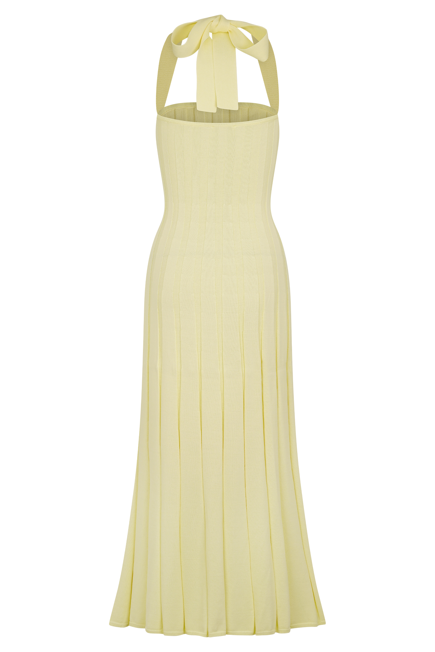 Jacqui Halter Knit Midi Dress - Lemon #6