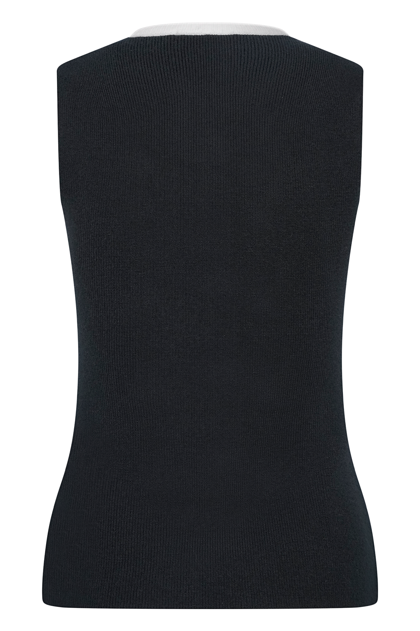 Julianne Contrast Knit Top - Black/White