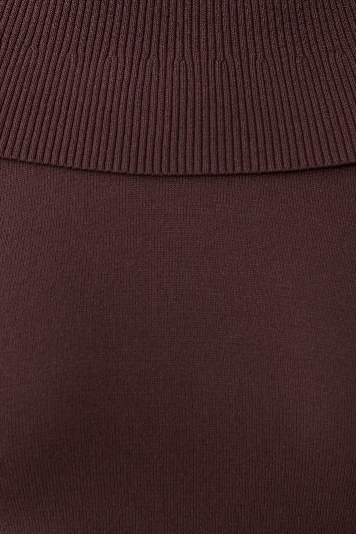 Ellen Ribbed Midi Column Knit Dress - Chocolate