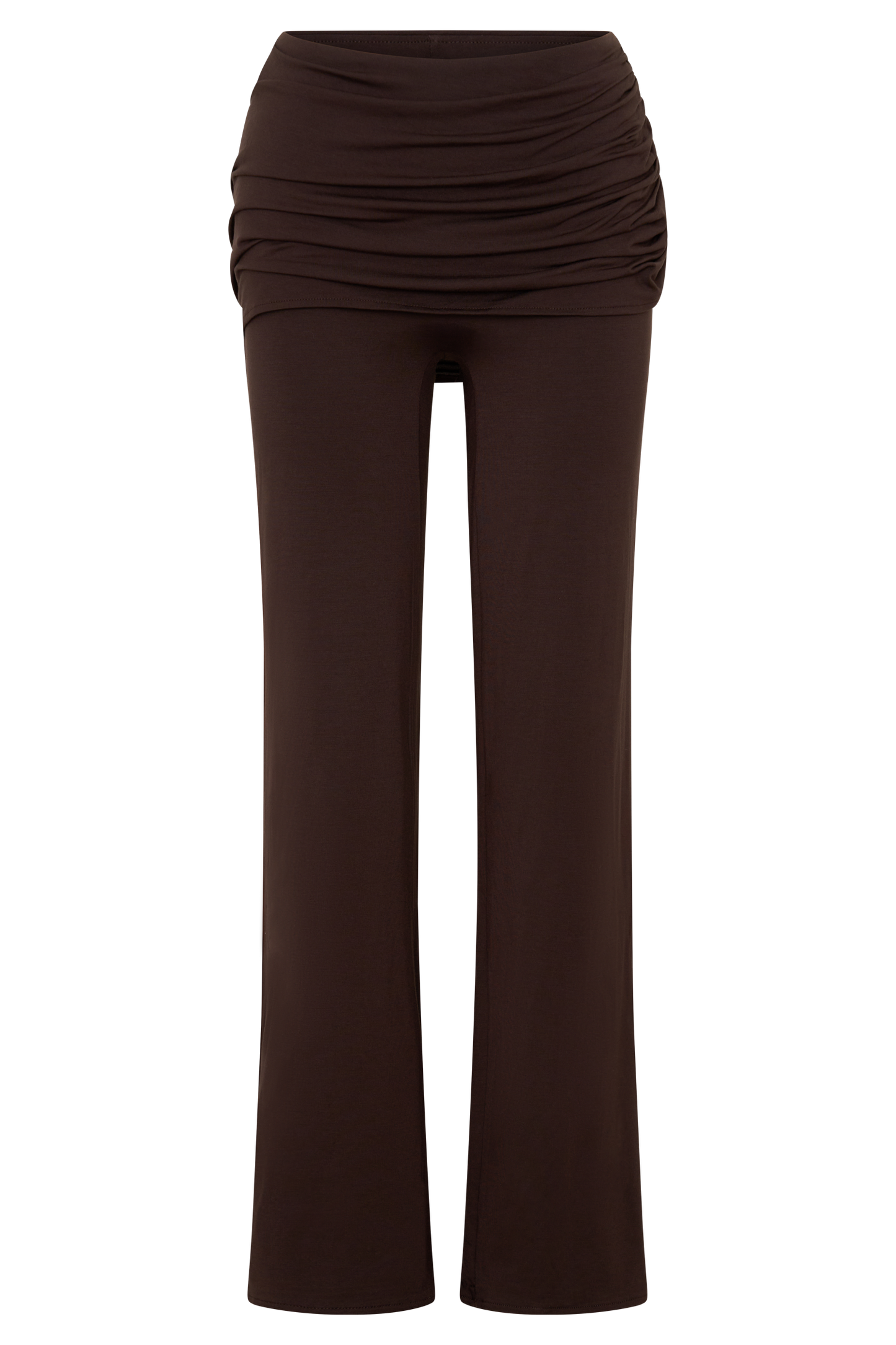 Keaton Modal Straight Leg Overlay Pant - Espresso