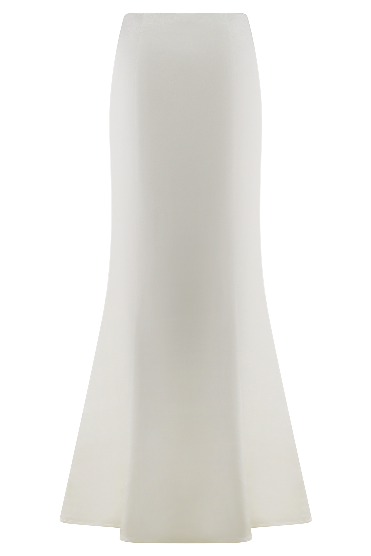 Khloe Satin Fishtail Maxi Skirt - White