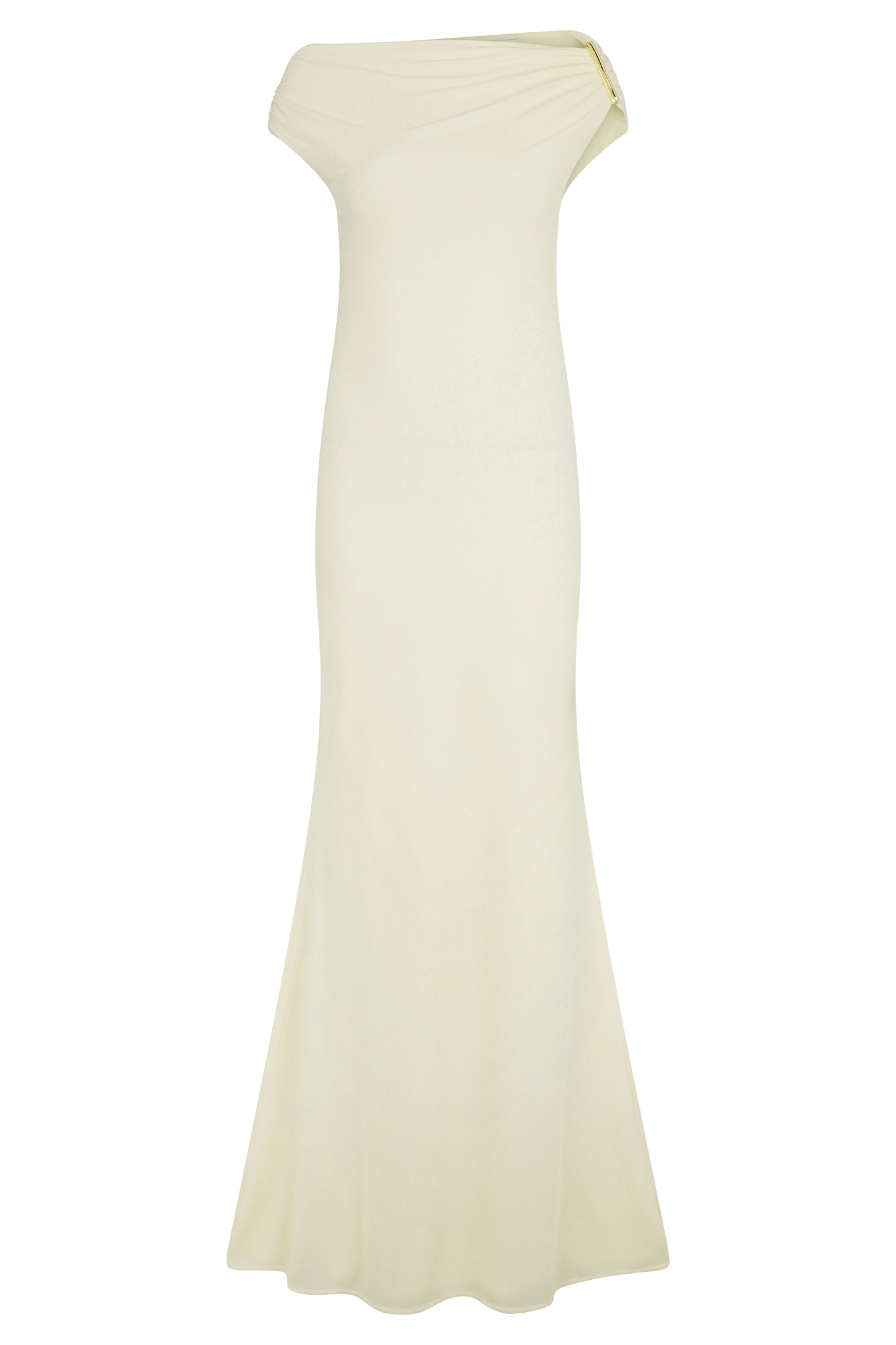 Kinsley Slinky Maxi Dress With Hardware - Ivory