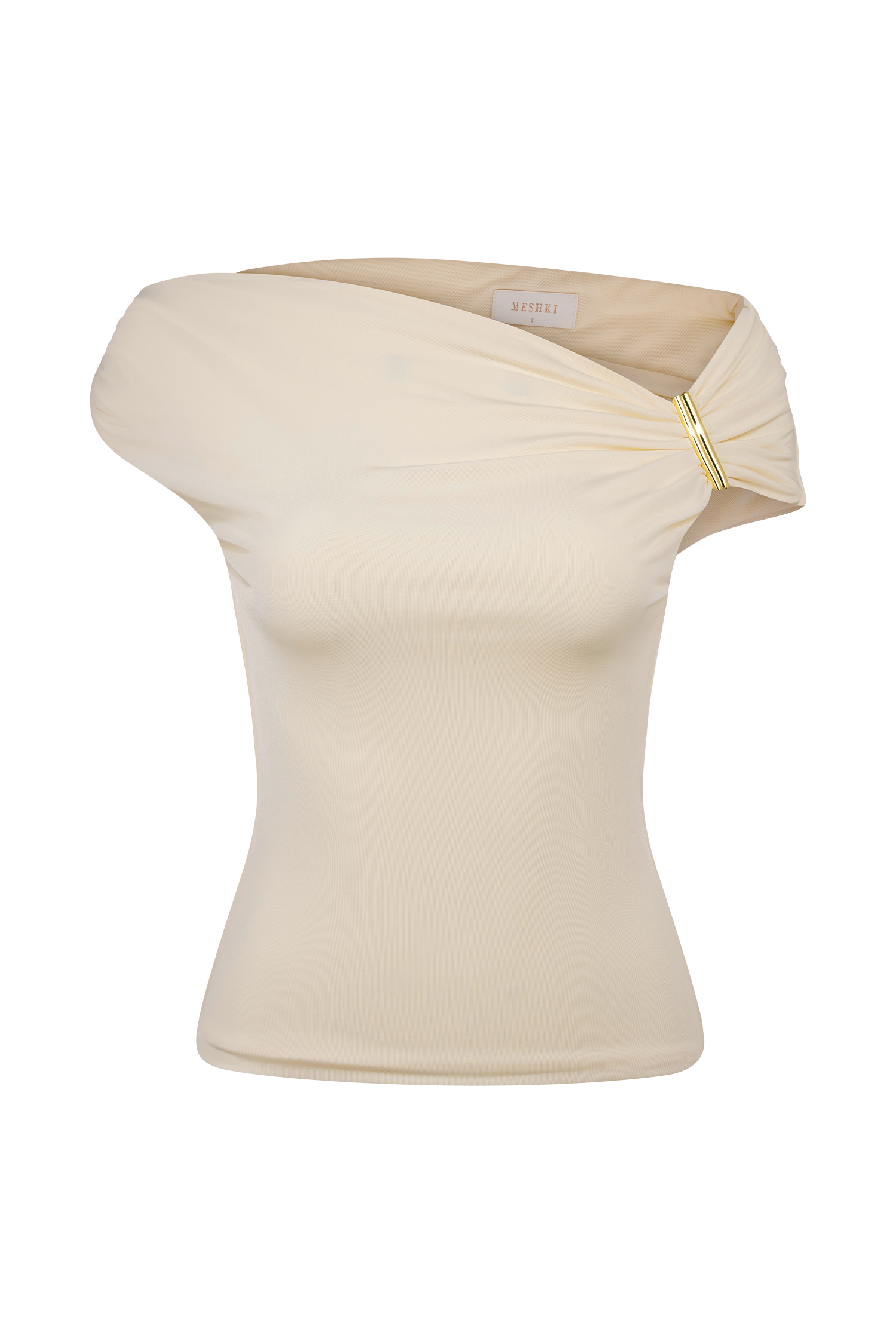 Kinsley Slinky Top With Hardware - Ivory #9