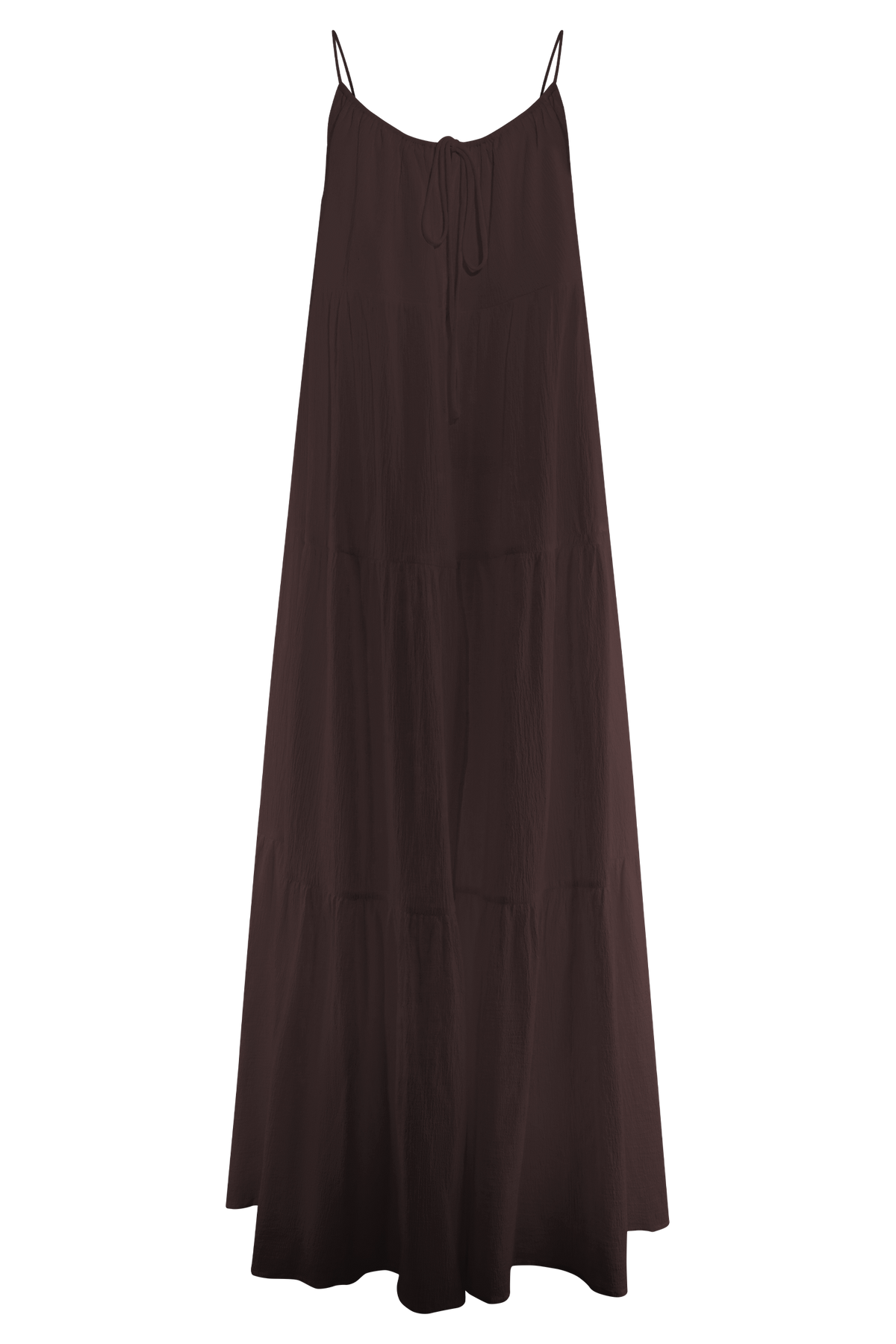 Lenny Front Tie Top - Chocolate