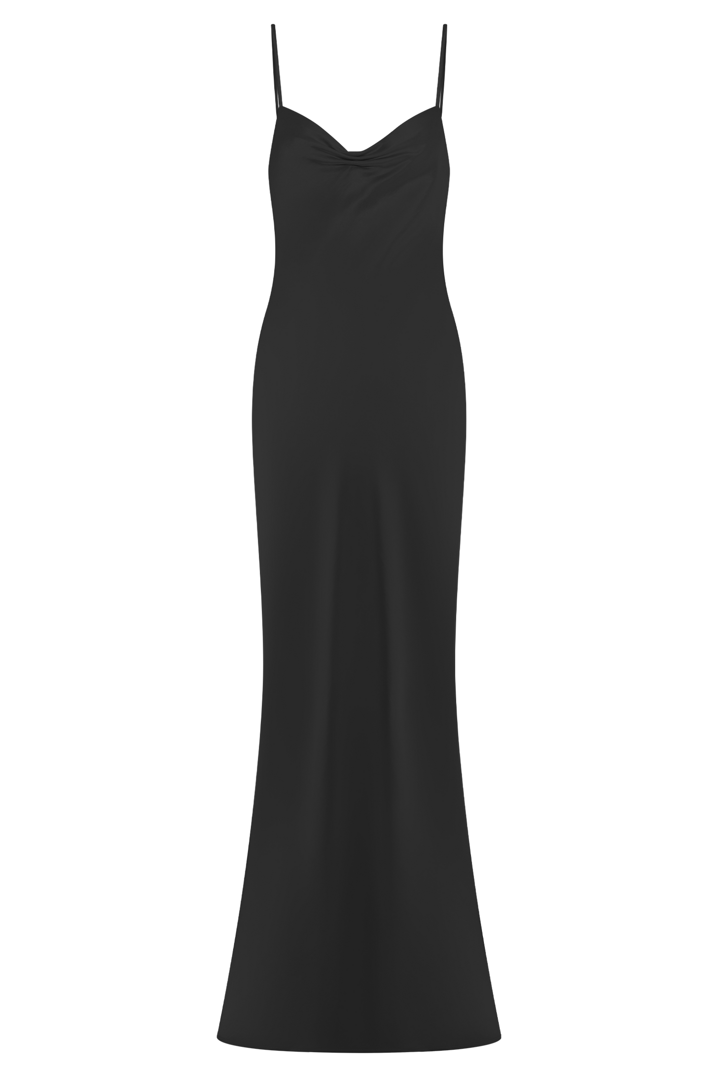 Lilly Sweetheart Satin Maxi Dress - Black
