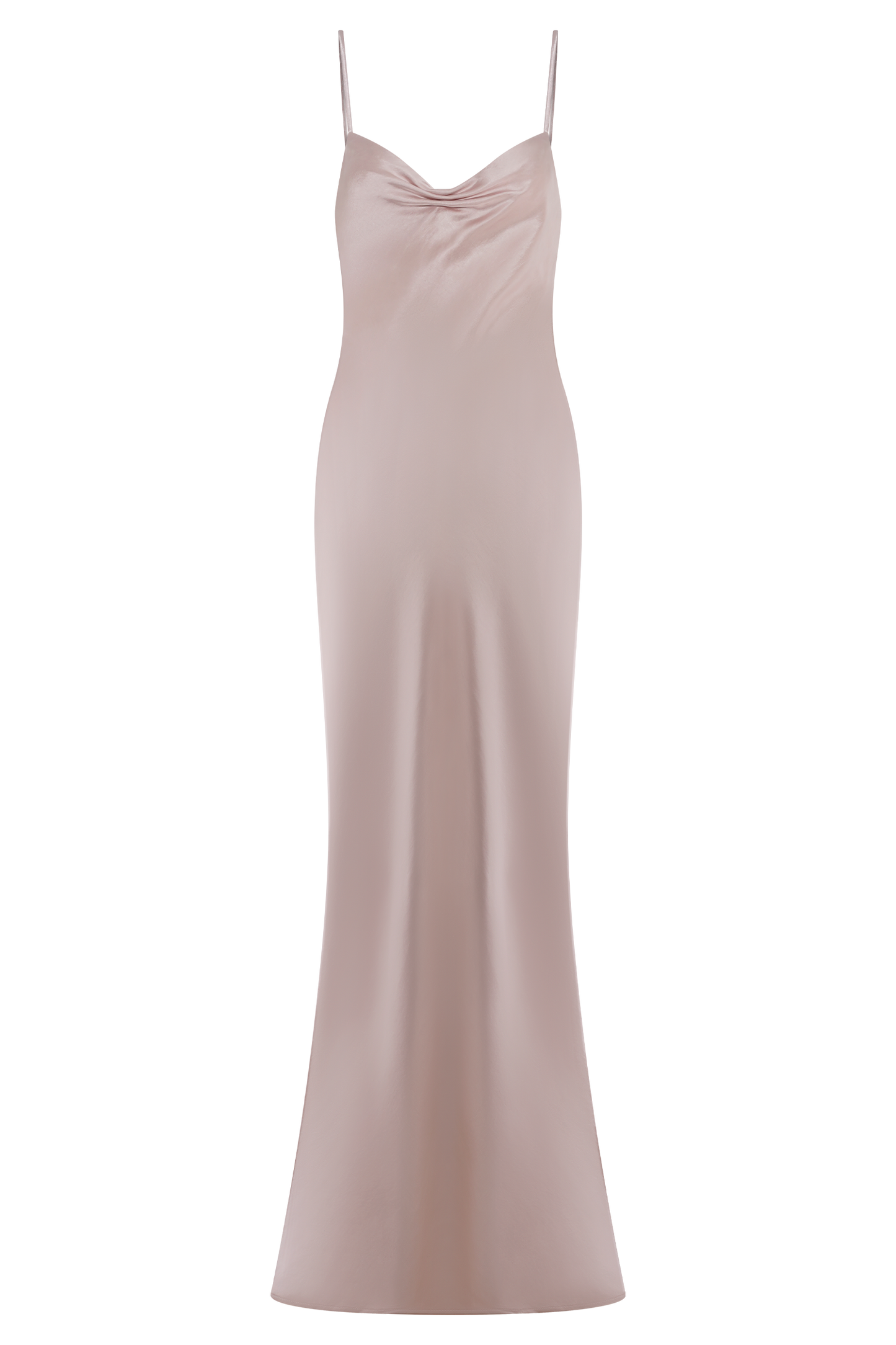 Lilly Sweetheart Satin Maxi Dress - Soft Pink