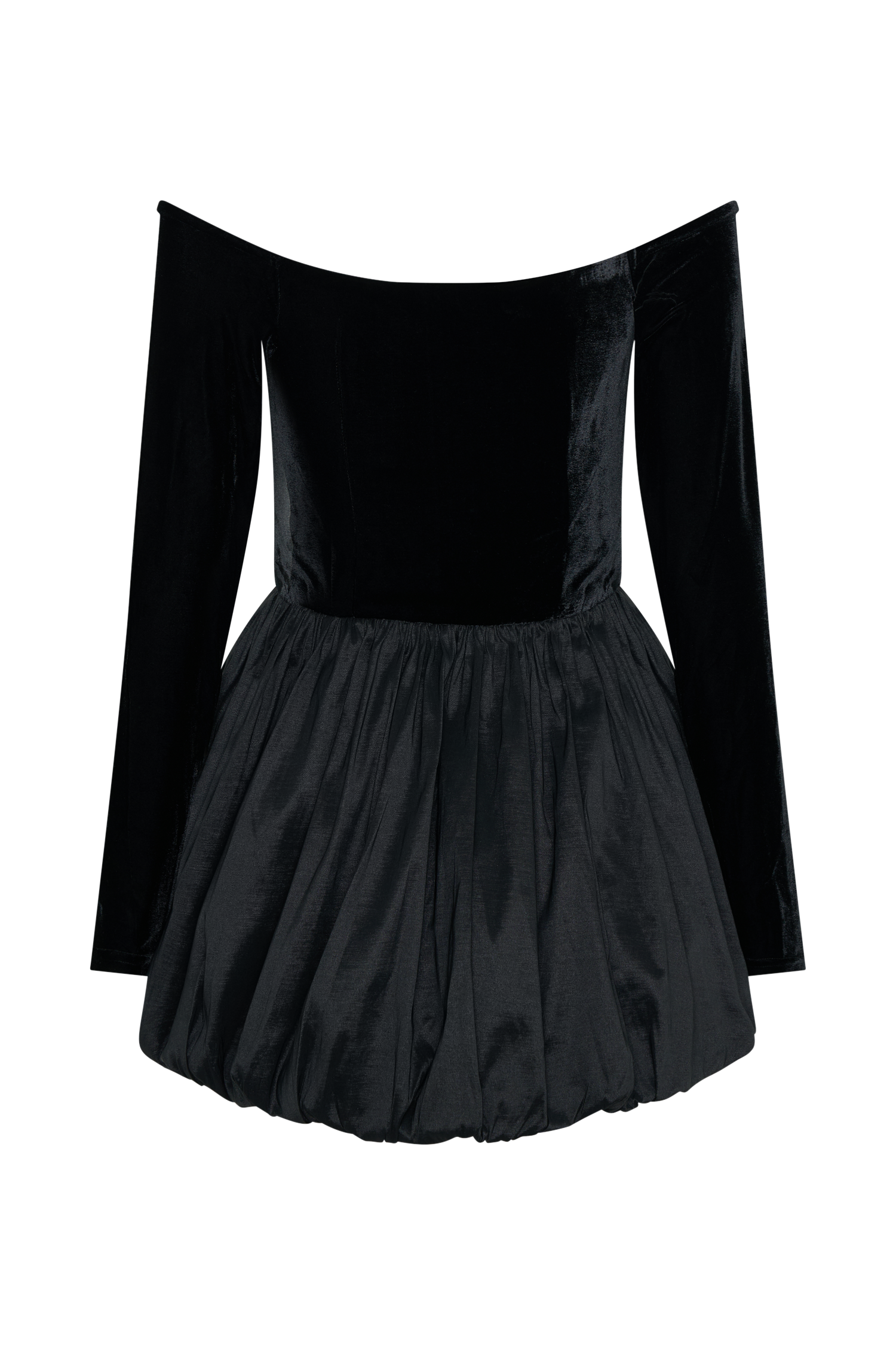 Liv Off Shoulders Velvet Mini Dress - Black #10