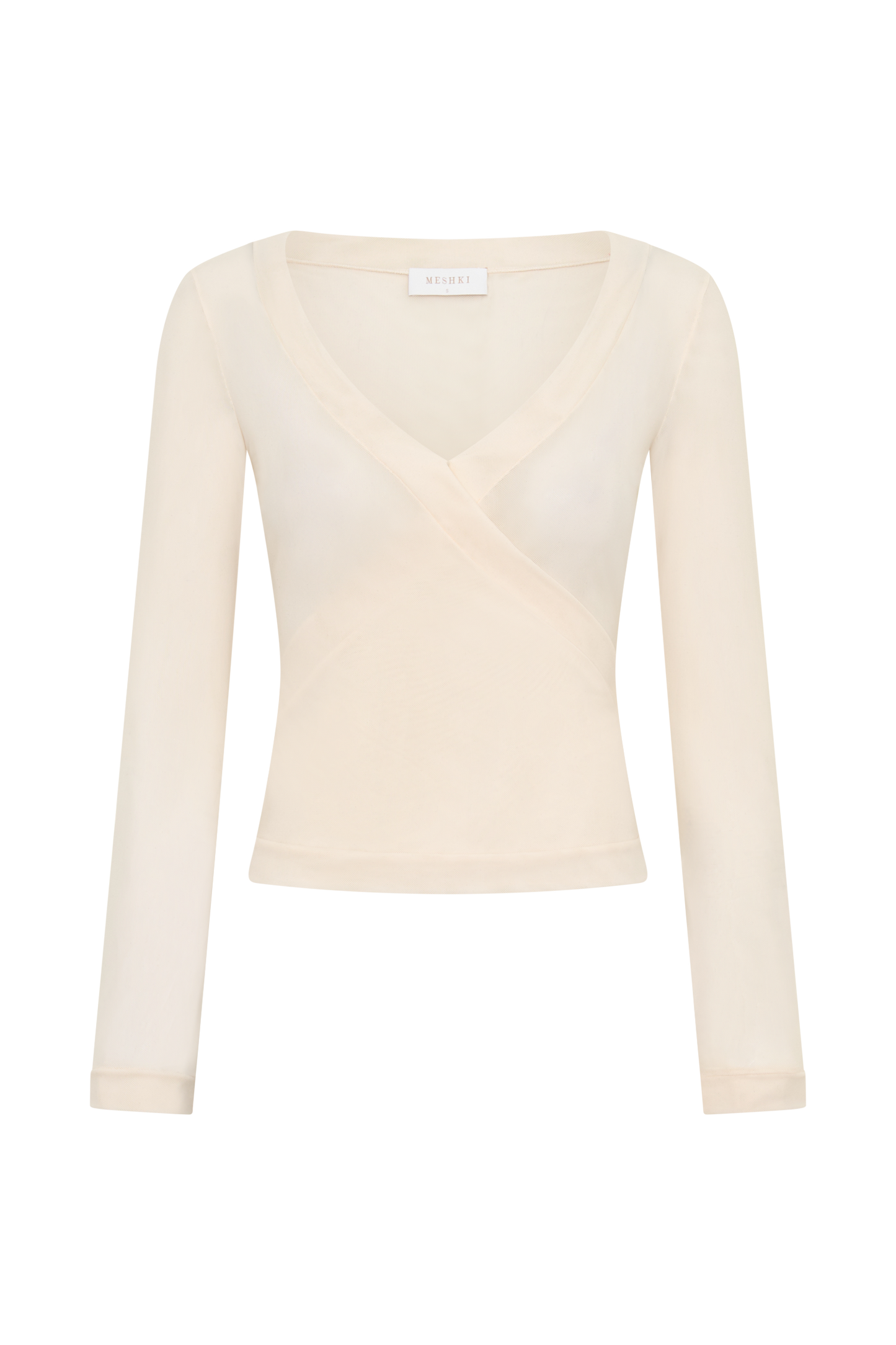 Lumi Long Sleeve Mesh Top - Bone