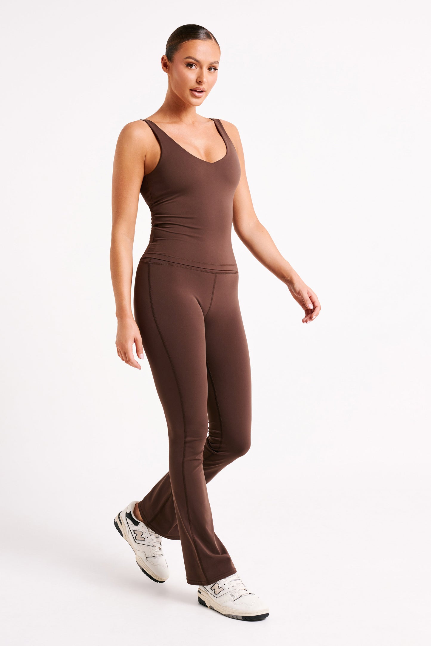 Nadine Yoga Top - Dark Chocolate