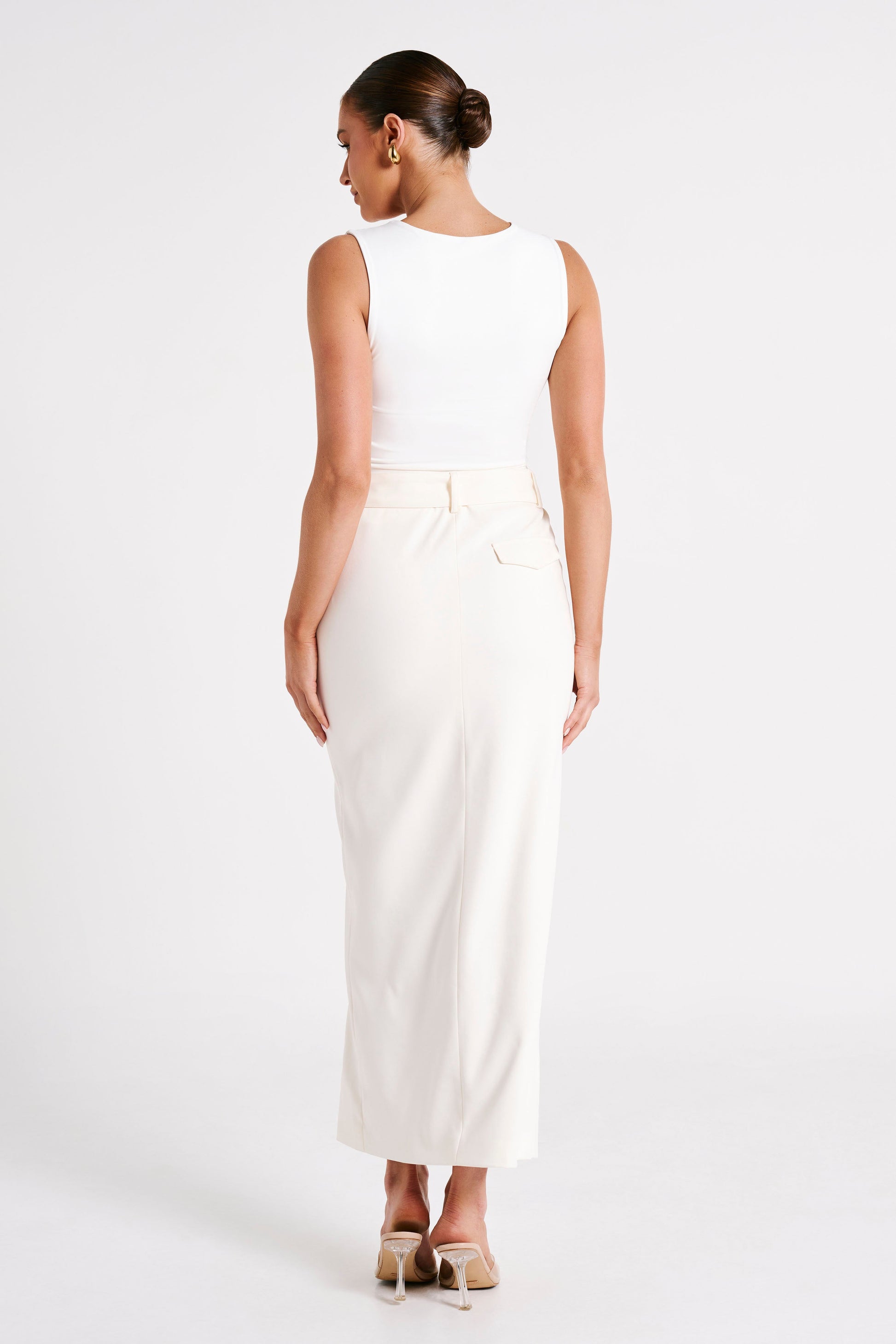 Linley Recycled Nylon Long Line Top - White #3