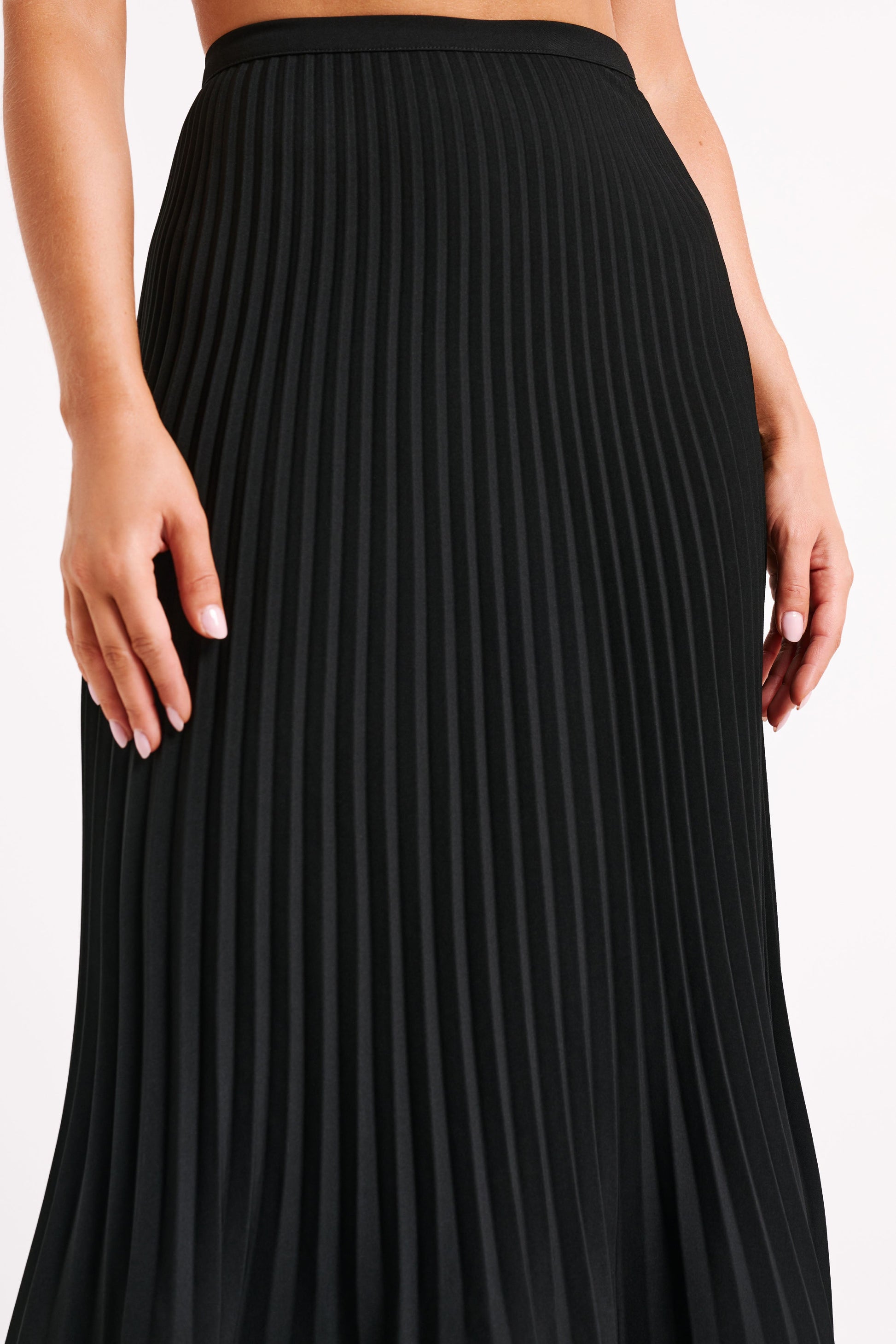 Twyla Pleated Suiting Maxi Skirt - Black #2