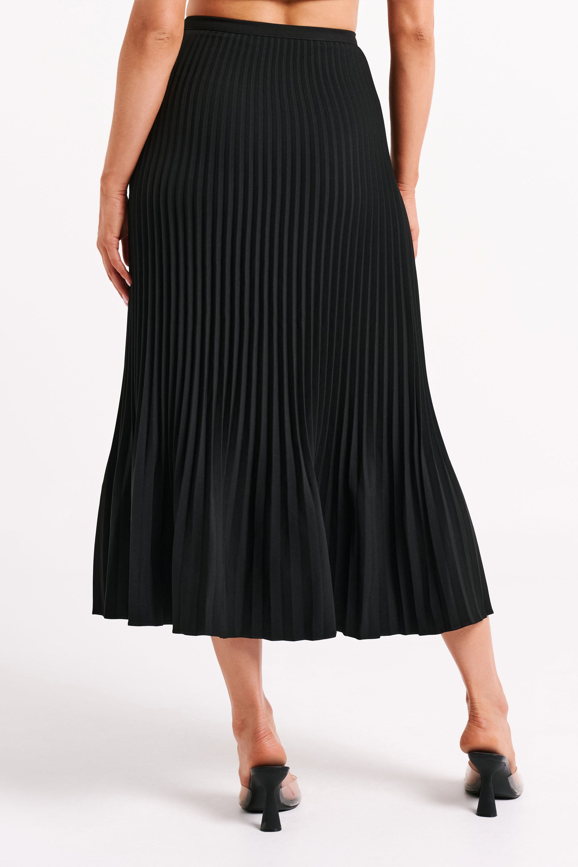 Twyla Pleated Suiting Maxi Skirt - Black #3