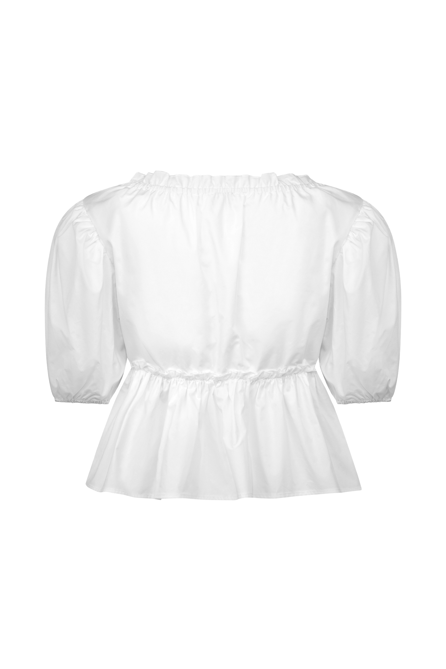 Magdalena Puff Crop Top - White
