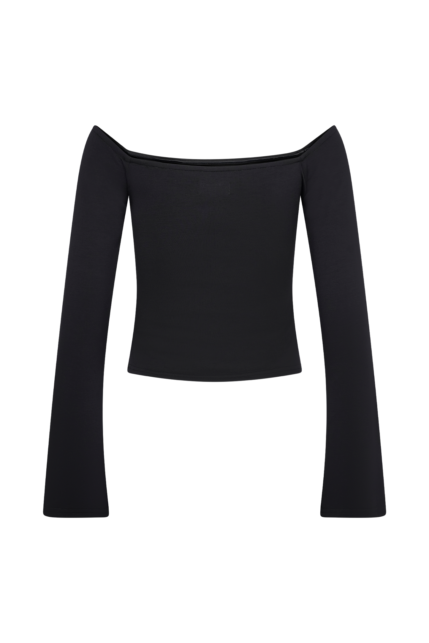 Marlene Scuba Jersey Contrast Top - Black/White