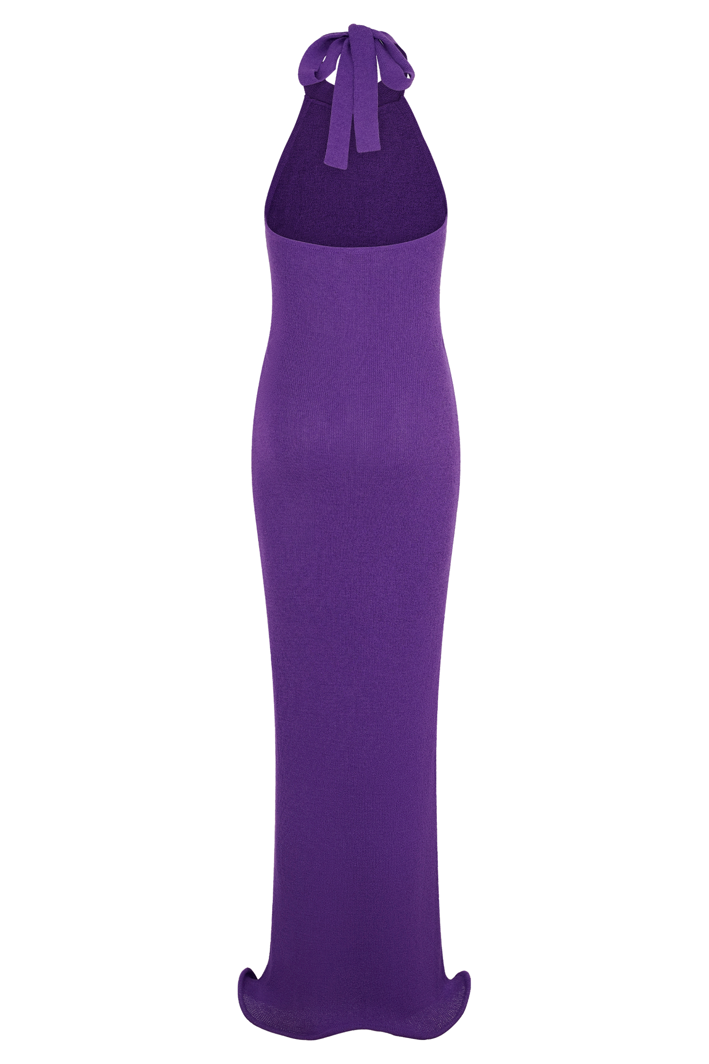 Melodie Halter Knit Maxi Dress - Purple