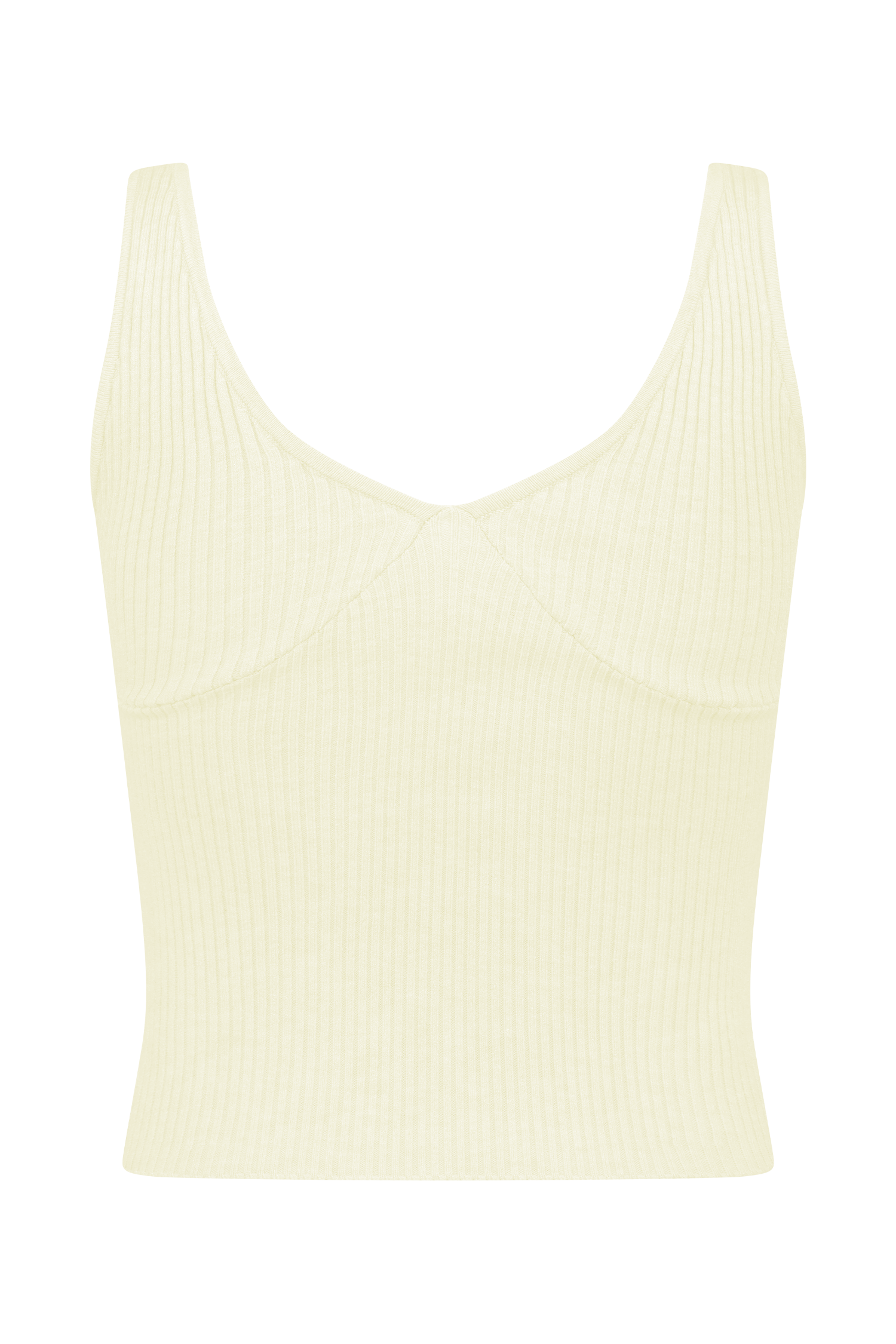 Natalya Ribbed Knit Cami Top - Ivory #9