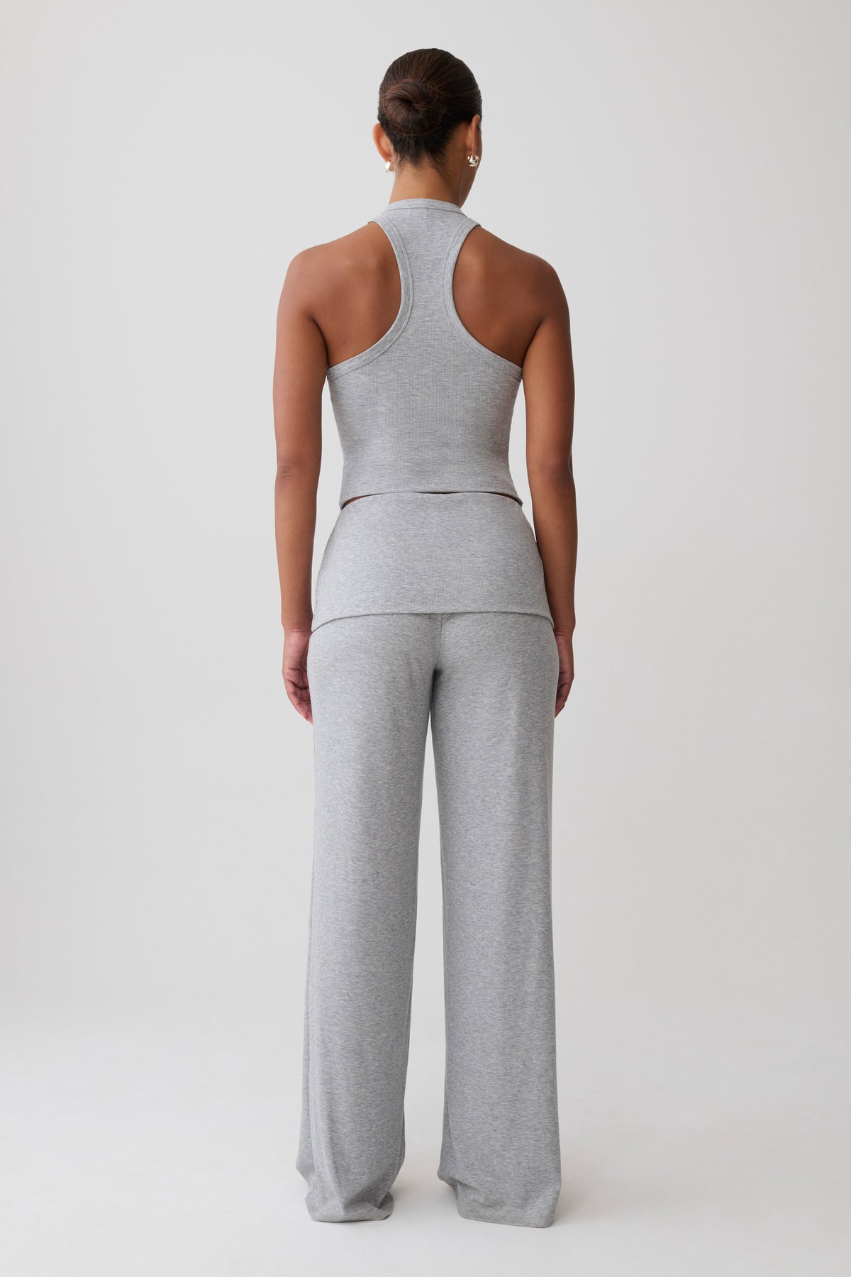Evadne Elasticated Pants - Grey Marle