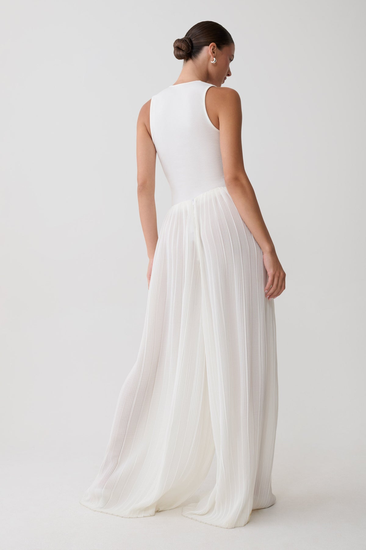 Jonah Plisse Straight Leg Pants - Ivory
