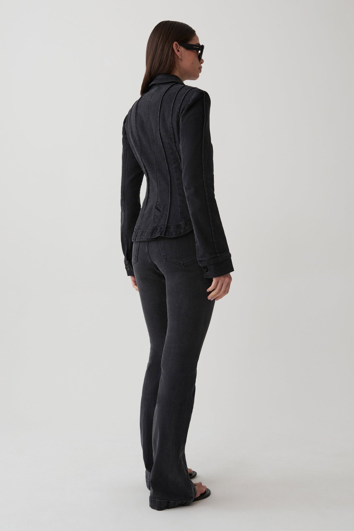 Katerinna Flare Denim Jeans - Washed Black