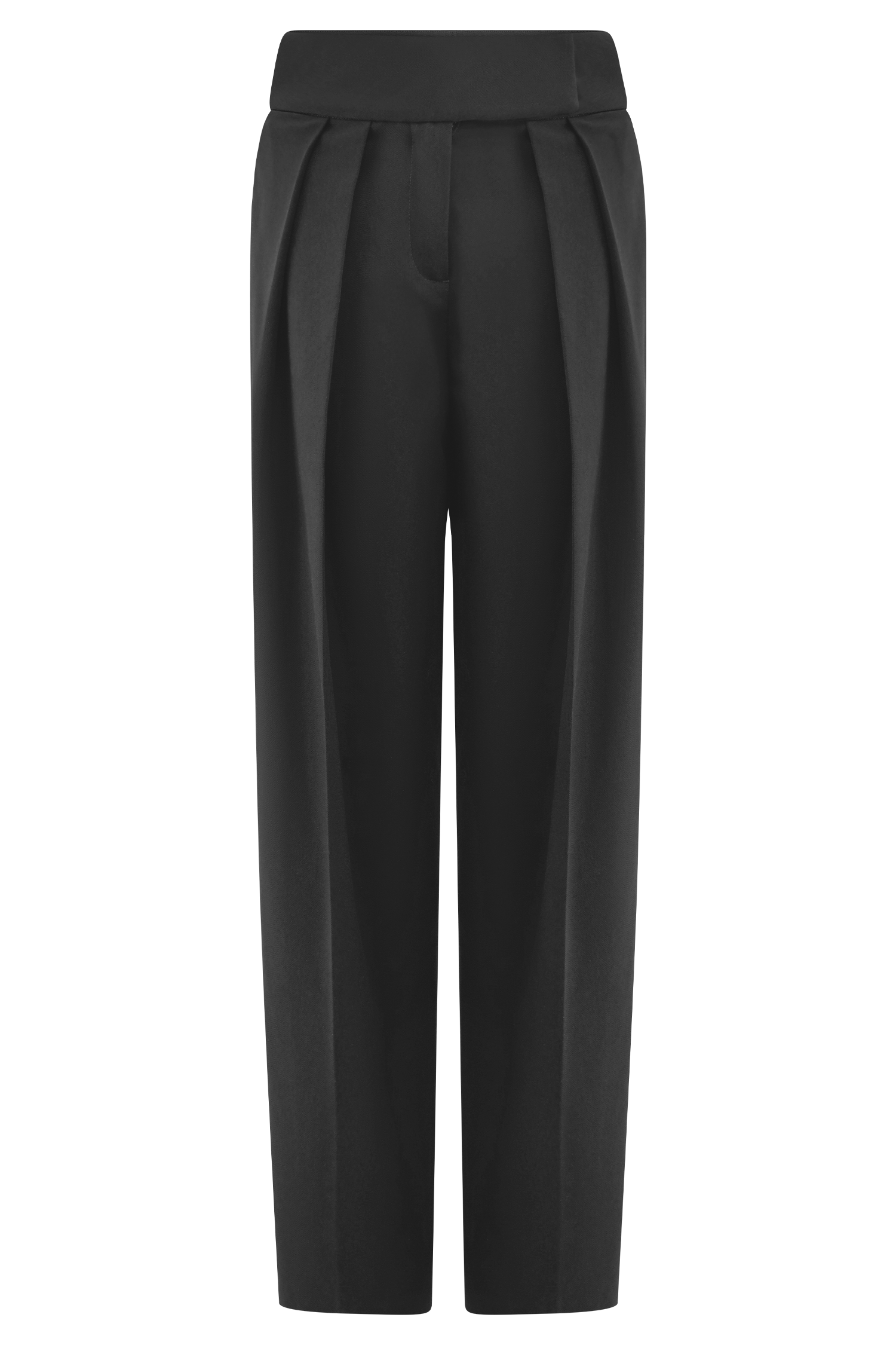 Penelope Pleated High Waisted Pants - Black #11