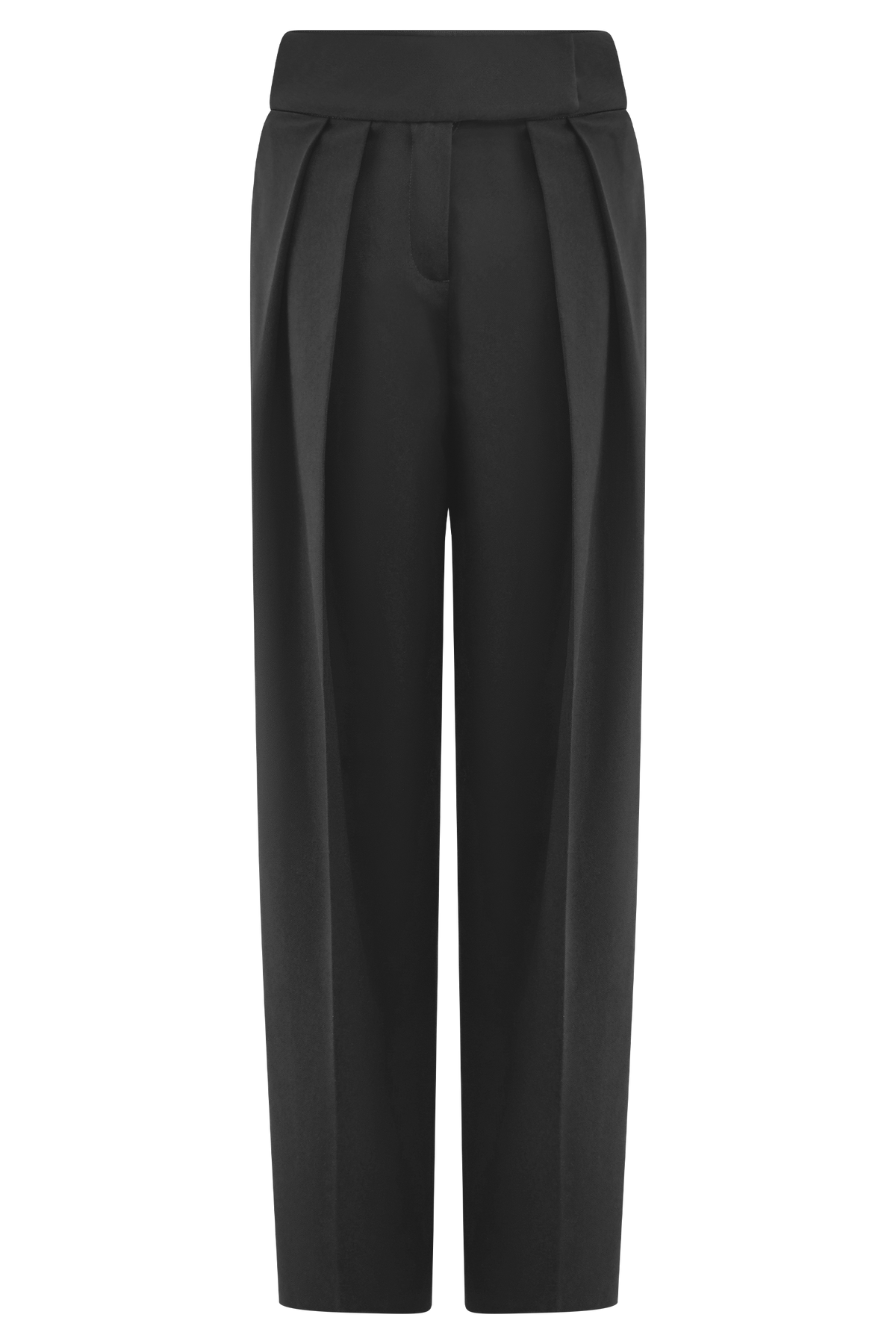 Penelope Pleated High Waisted Pants - Black