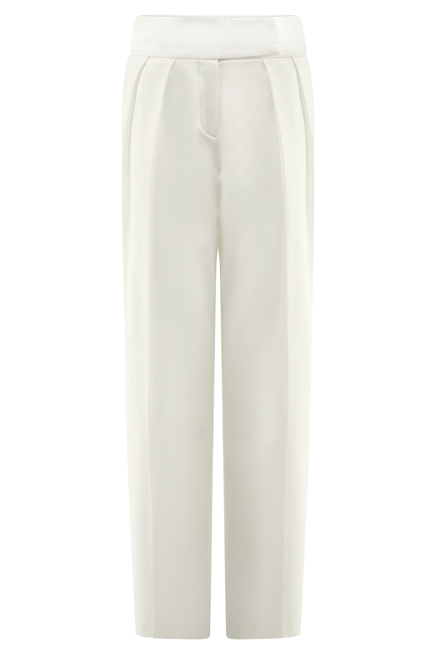 Penelope Pleated High Waisted Pants - Ivory #9